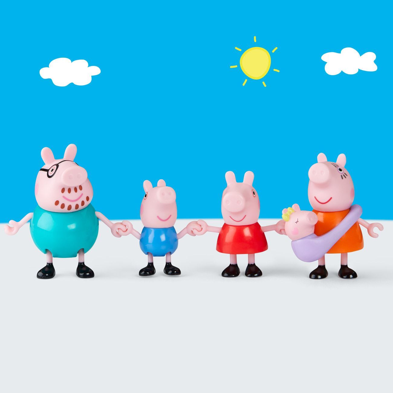 Figurine Peppa Pig Family of 5 - Hasbro - poza 2
