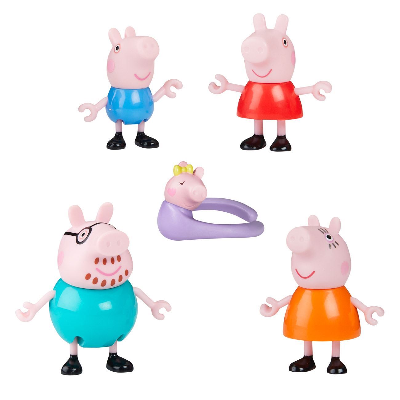 Figurine Peppa Pig Family of 5 - Hasbro - poza 3