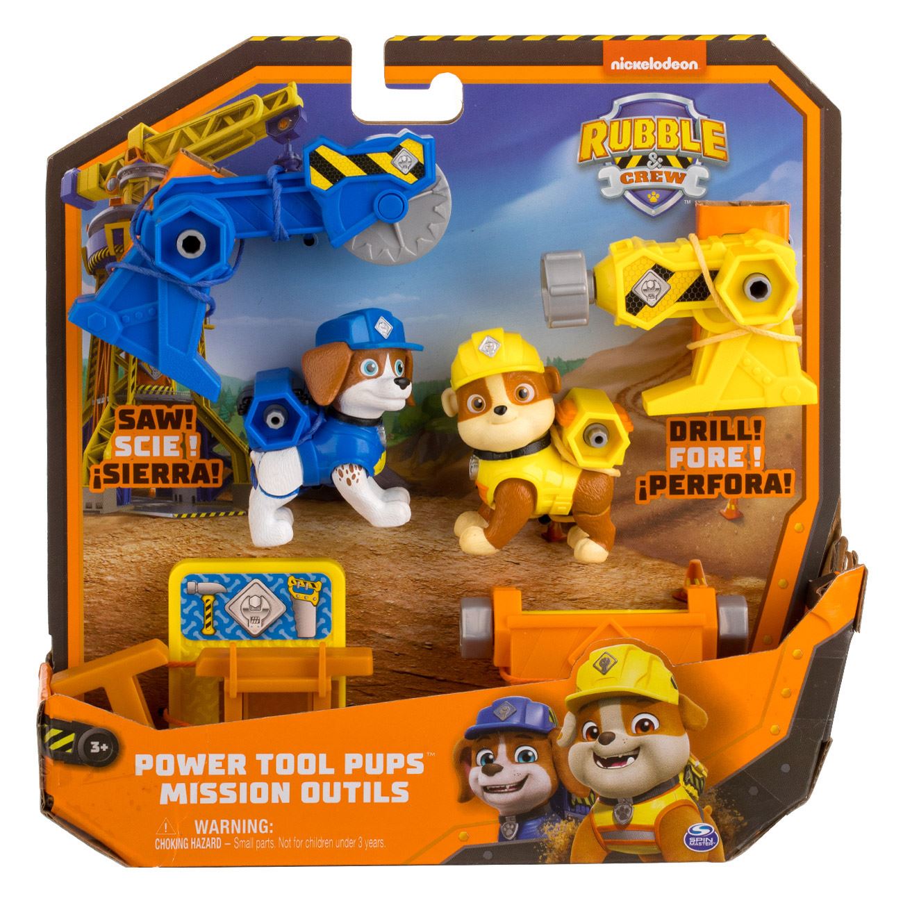 Paw Patrol Rubble & Crew Catelusi cu Unelte - Spin Master - poza 2