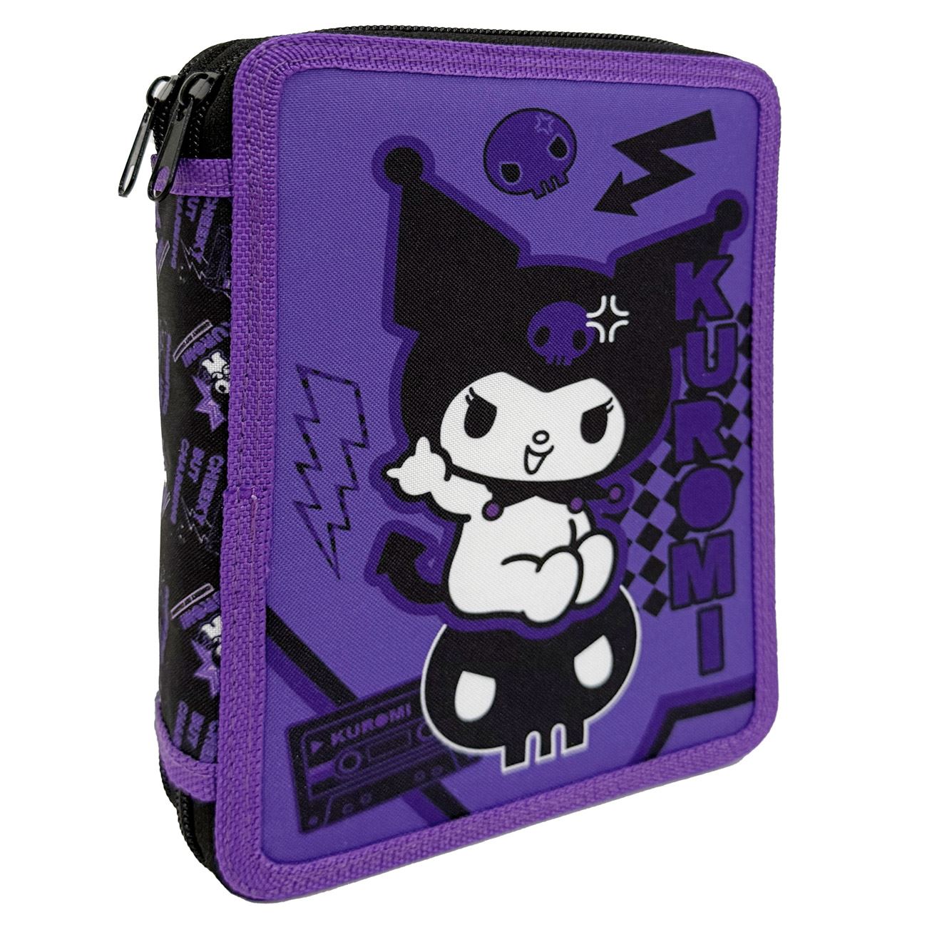Penar Echipat Dublu Mov Negru Kuromi 15,5x4x21cm