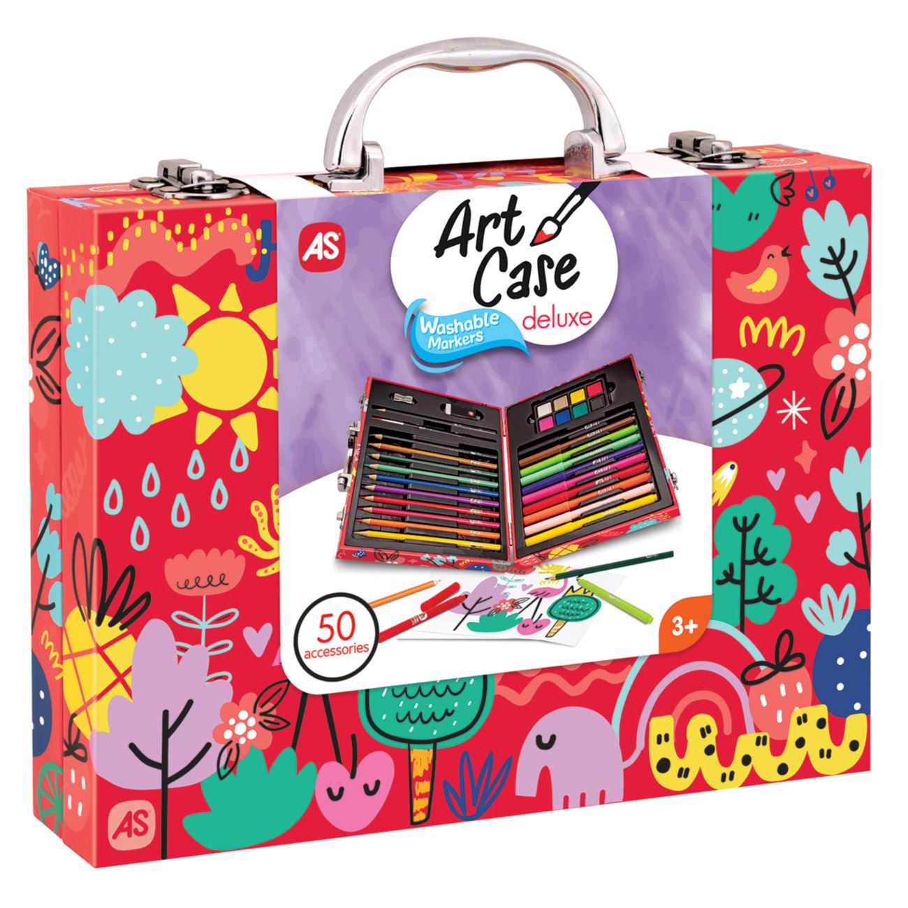 HappiHobbi Kit de Colorat din Lemn Deluxe My World 50 de Accesorii - AS - poza 4