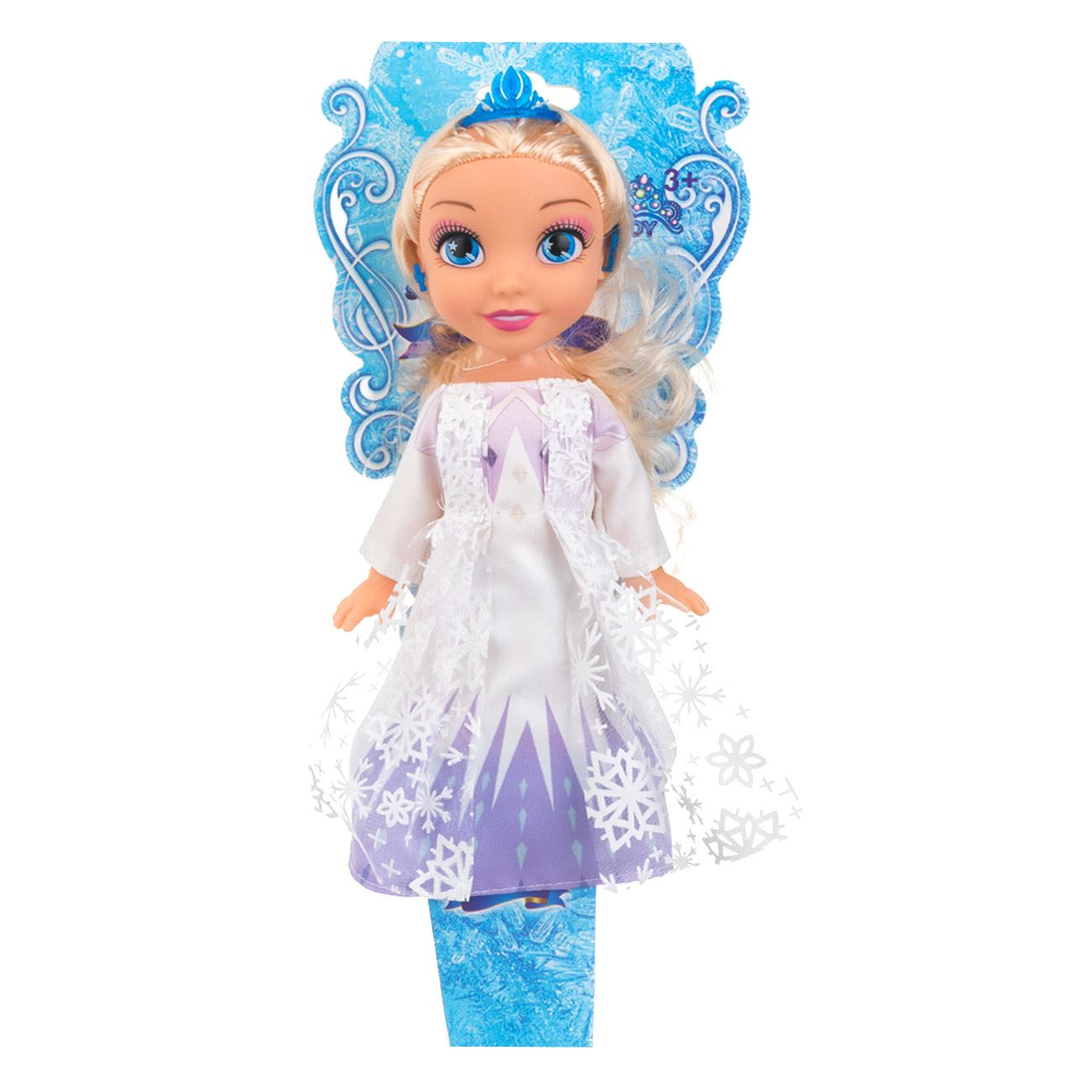 Papusa Printesa Blonda cu Rochie Alba Lila Fulgi & Bijuterii 29cm - poza 2