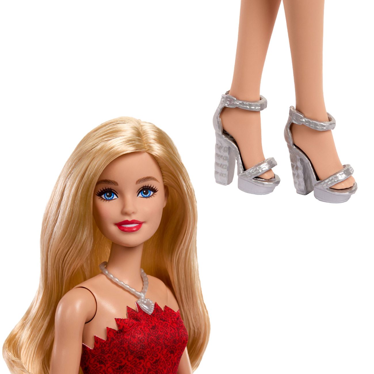 Barbie Papusa de Colectie cu Rochie Rosie - Mattel - poza 3