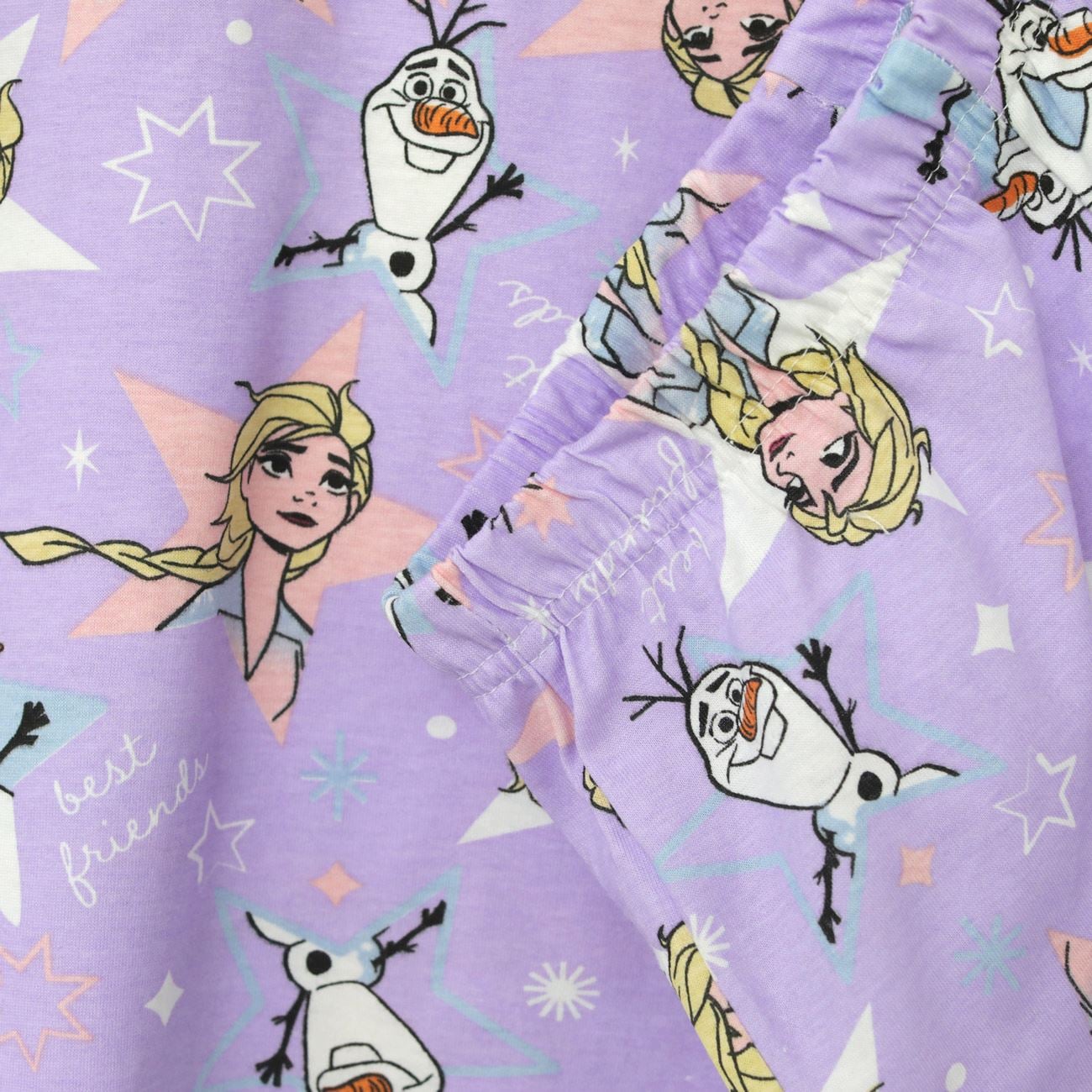 Set Pijama de Iarna din Bumbac Lila cu Model Frozen 2 - poza 2