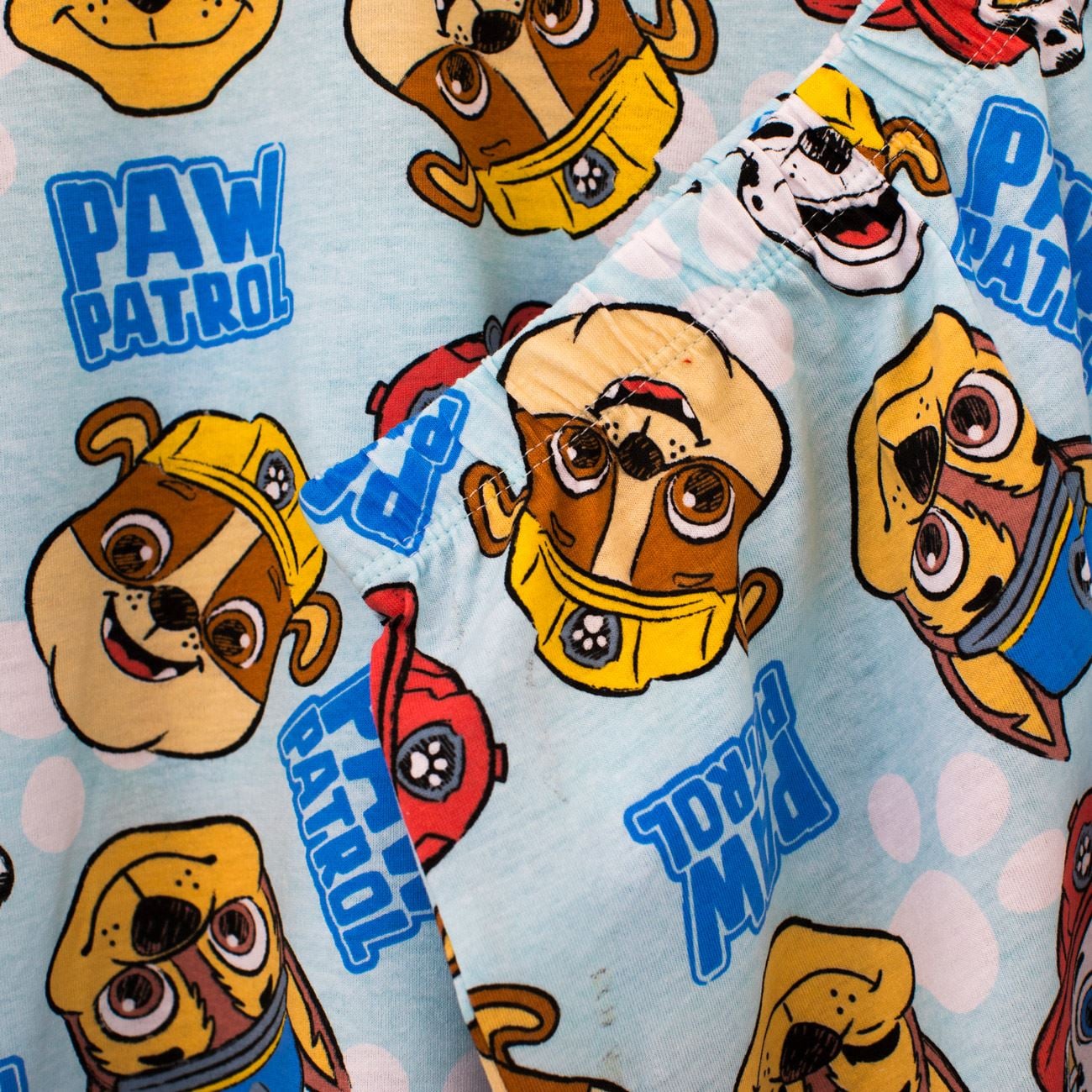 Set Pijama de Iarna din Bumbac Bleu cu Model Paw Patrol pentru Copii - poza 2