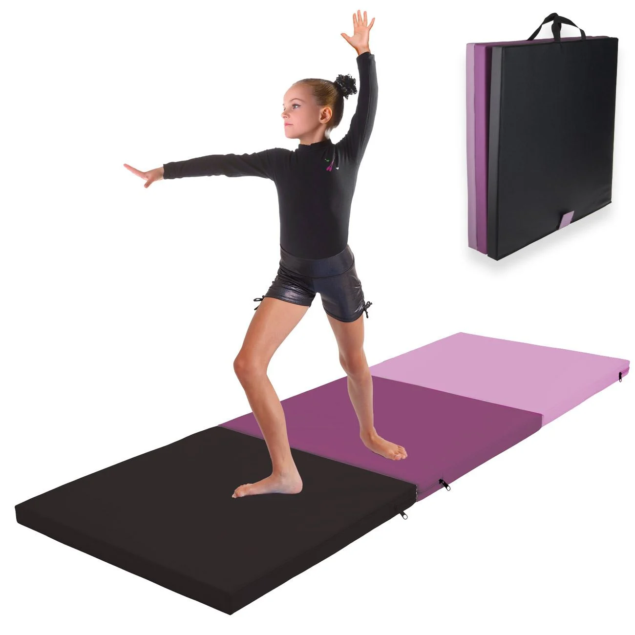 Saltea de Gimnastica Pliabila cu Maner 183x61x4cm