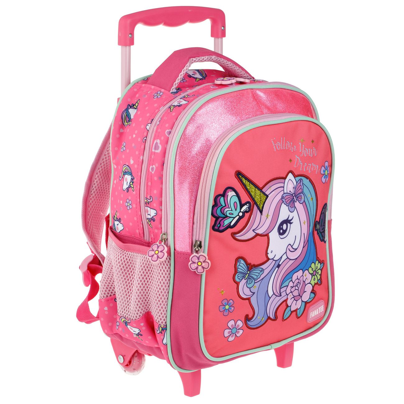 Ghiozdan Troler Gradinita Fucshia Unicorn - Fanatee - poza 2