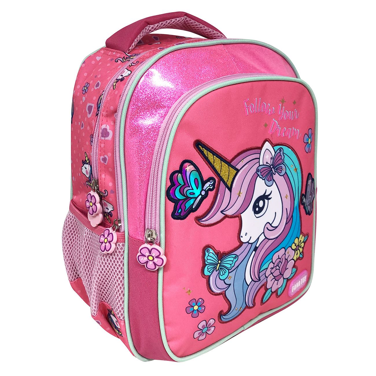 Ghiozdan Gradinita Roz cu Model Unicorn - poza 2