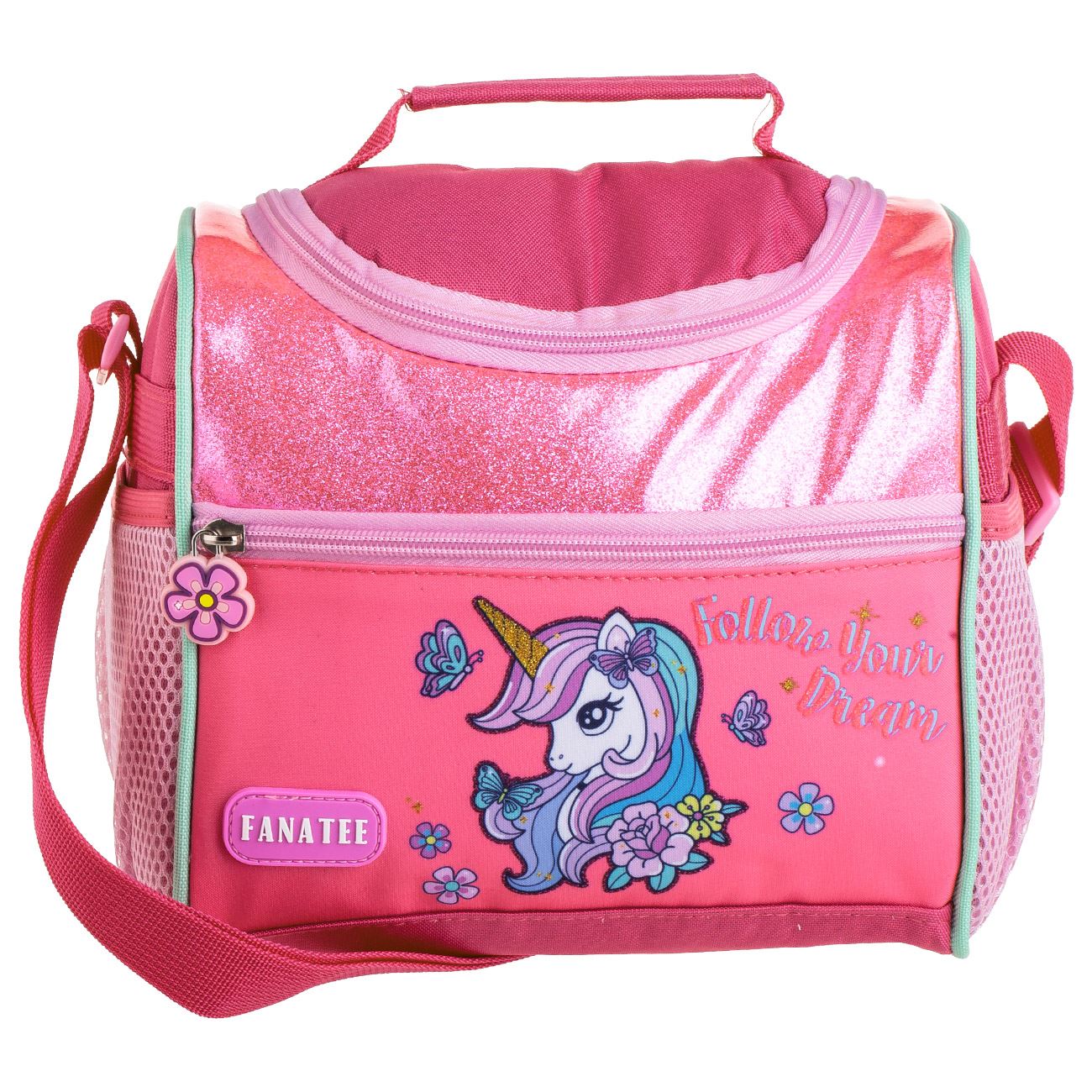 Geanta Izoterma Fucsia cu Model Unicorn - Fanatee