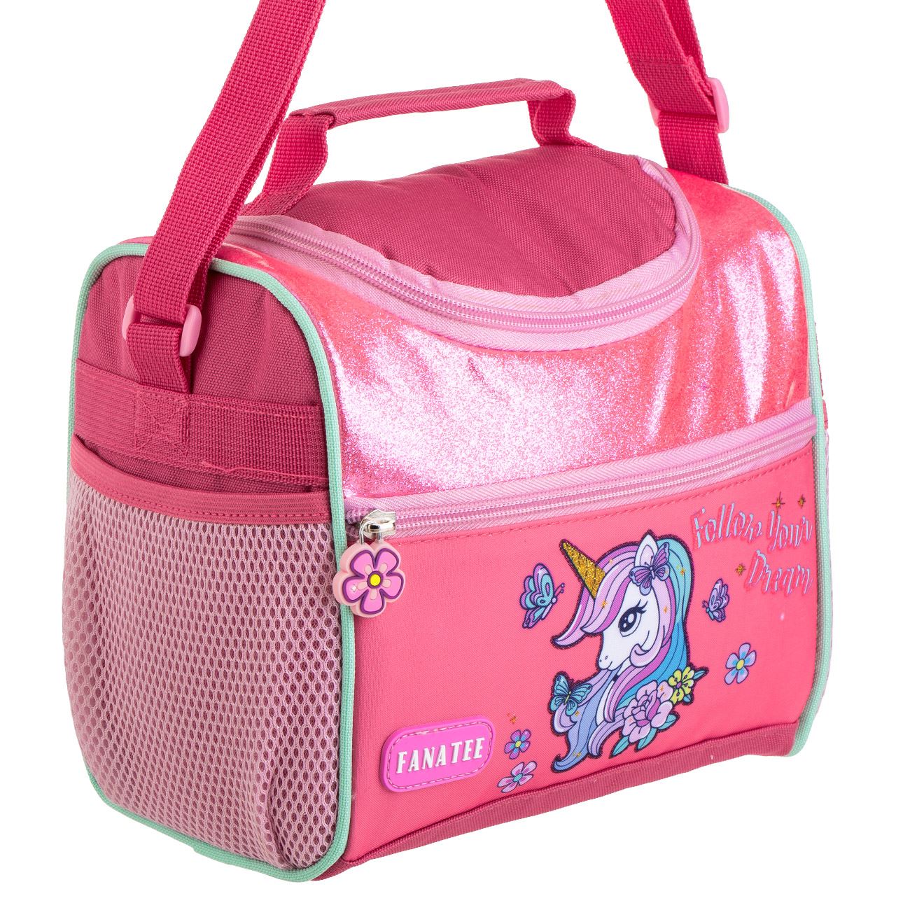 Geanta Izoterma Fucsia cu Model Unicorn - Fanatee - poza 2