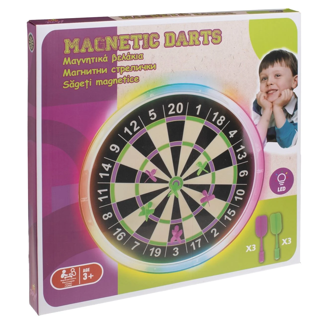 Darts LED cu 6 Sageti Magnetice Ø41cm - poza 2
