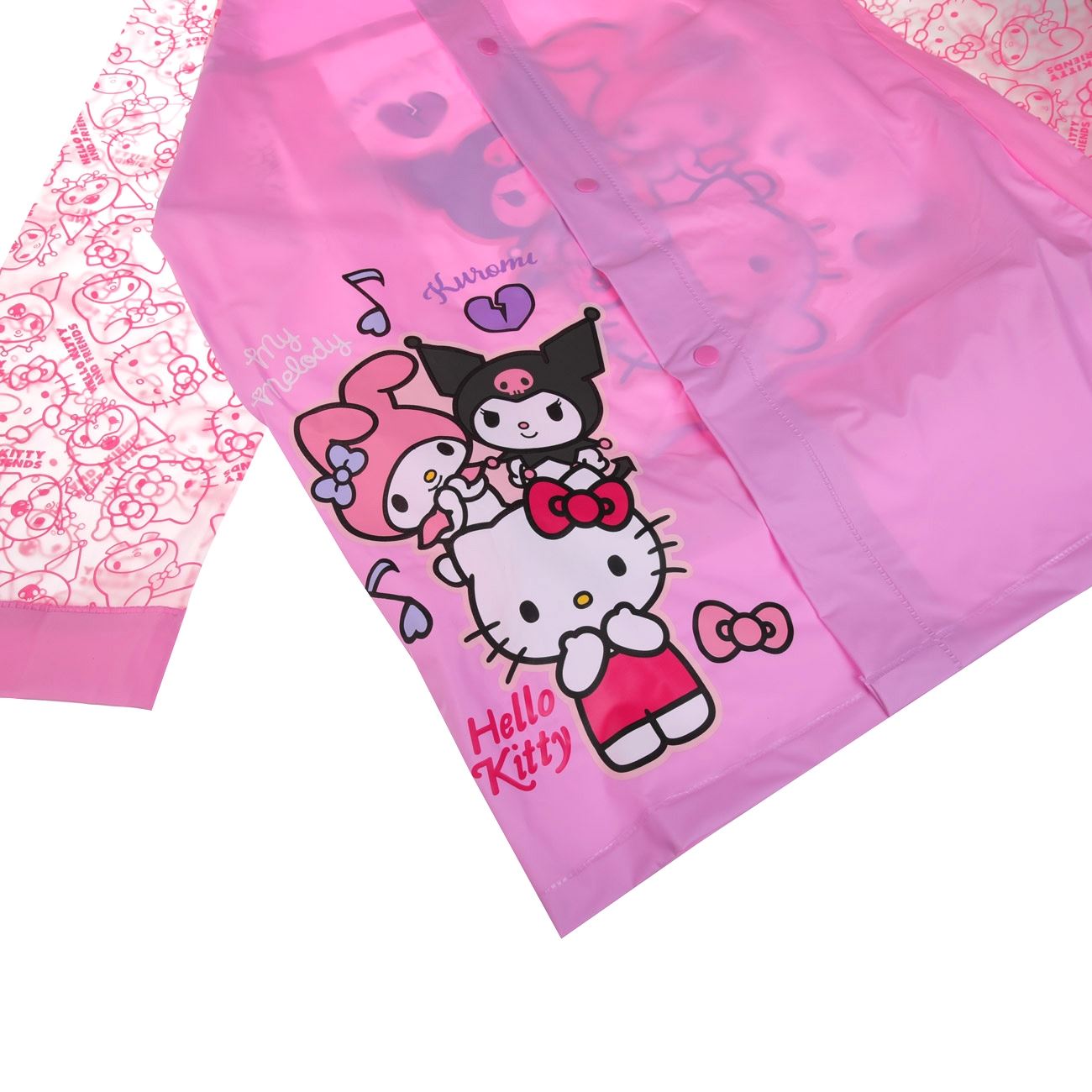 Pelerina de Ploaie Roz cu Maneci Transparente Hello Kitty & Friends pentru Copii - One Size - poza 2