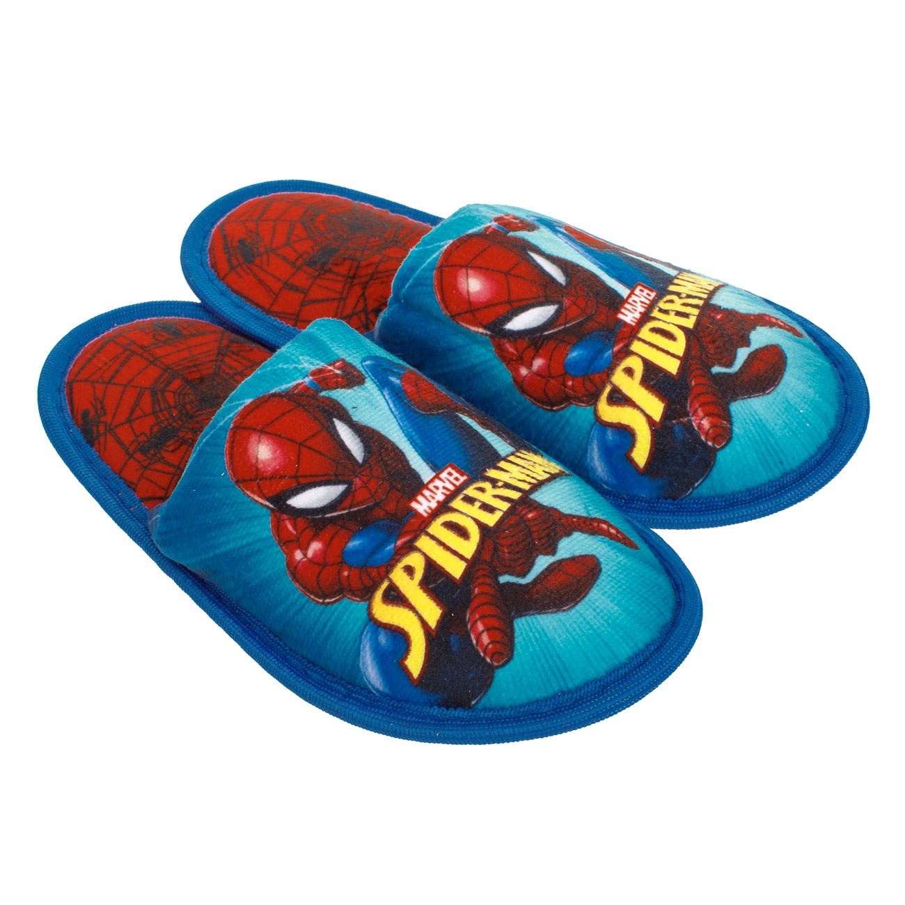 Papuci de Iarna Albastri cu Model Spiderman