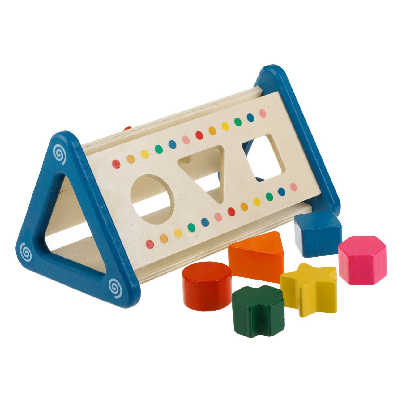 Jucarie Sortator Triunghiular cu Forme & Roti Dintate 23,5x14x12,5cm - poza 3