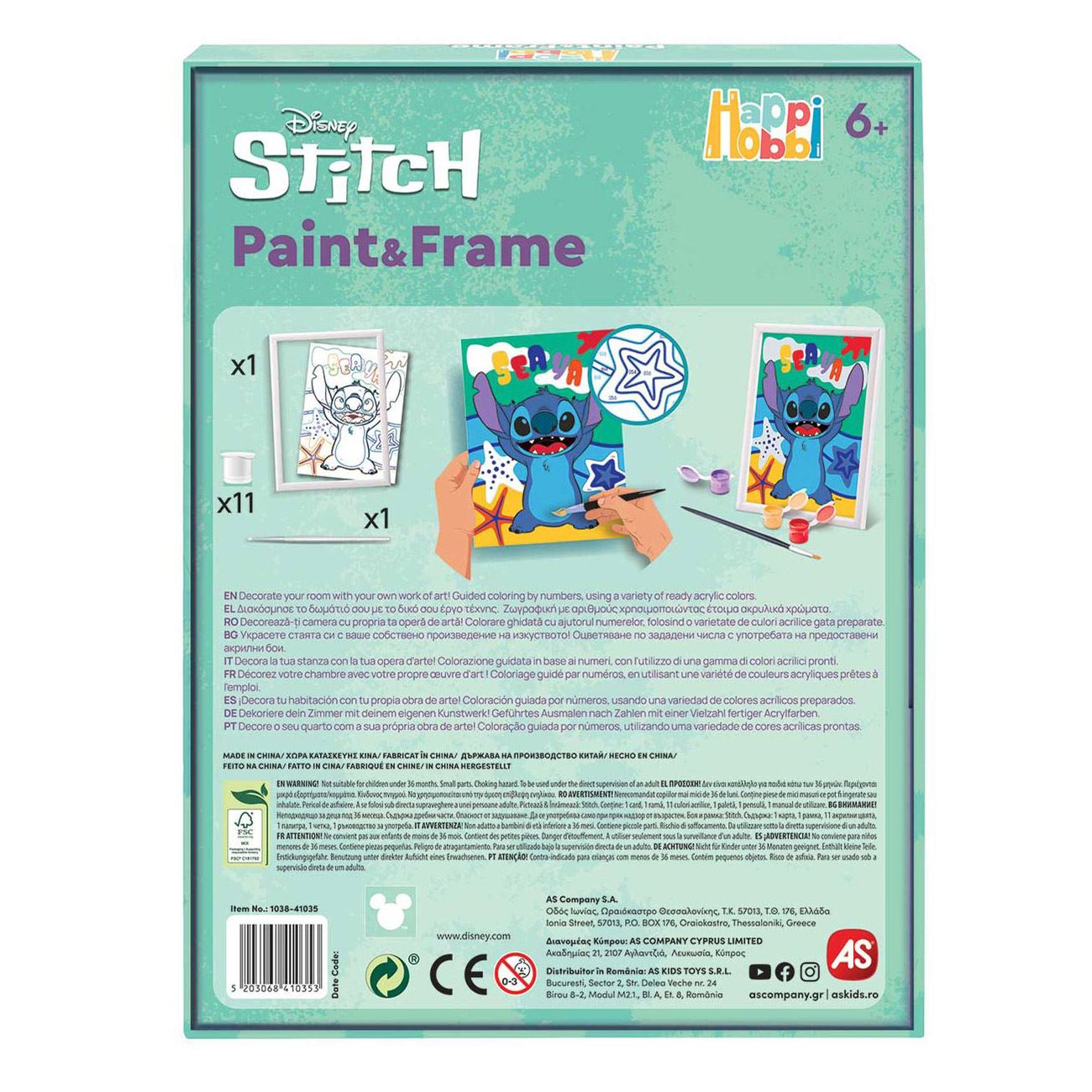HappiHobbi Paint & Frame Pictura cu Numere Disney Stitch - AS - poza 6