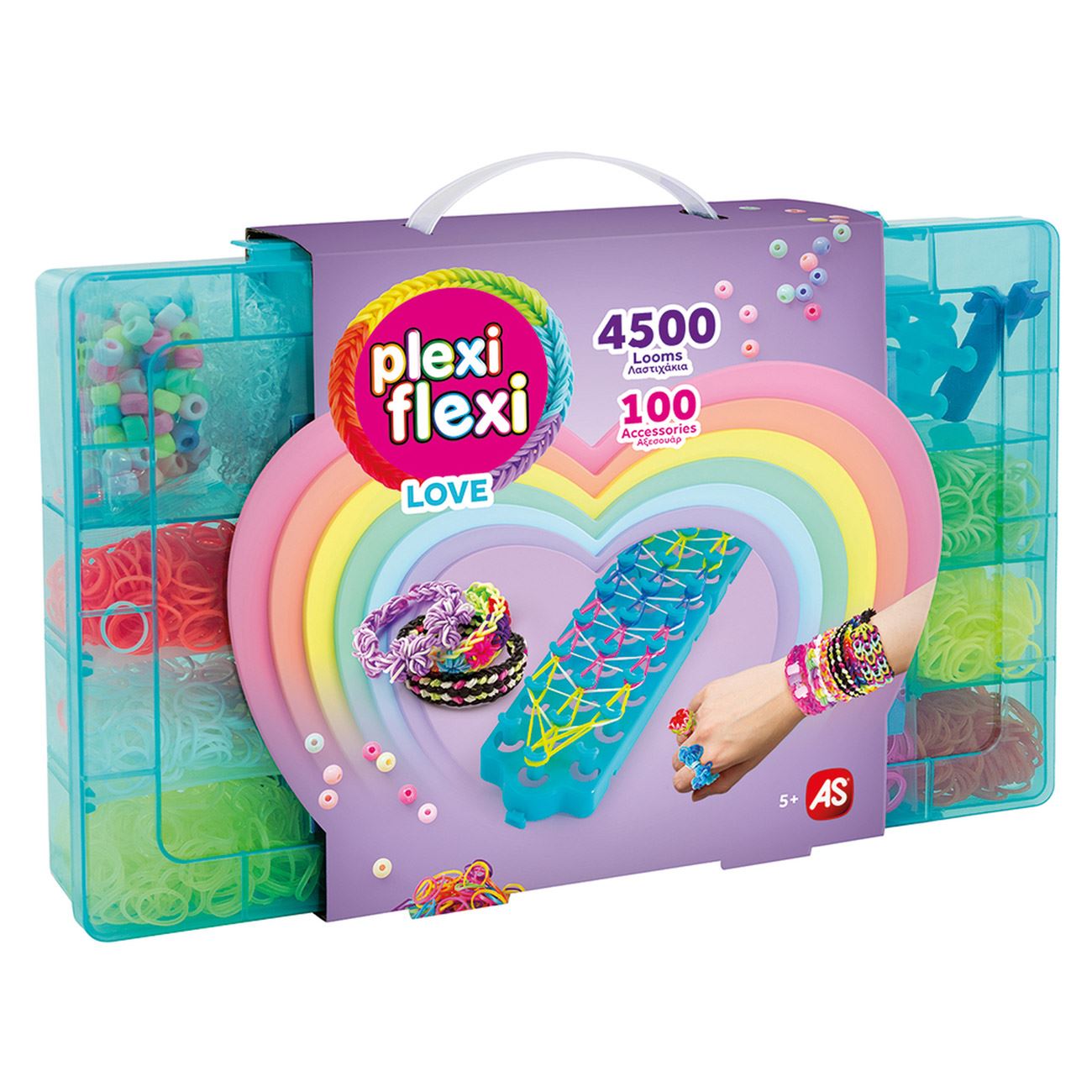 Set Plexi Flexi Love Husa Mare cu 4500 de Elastice & 100 de Accesorii - AS