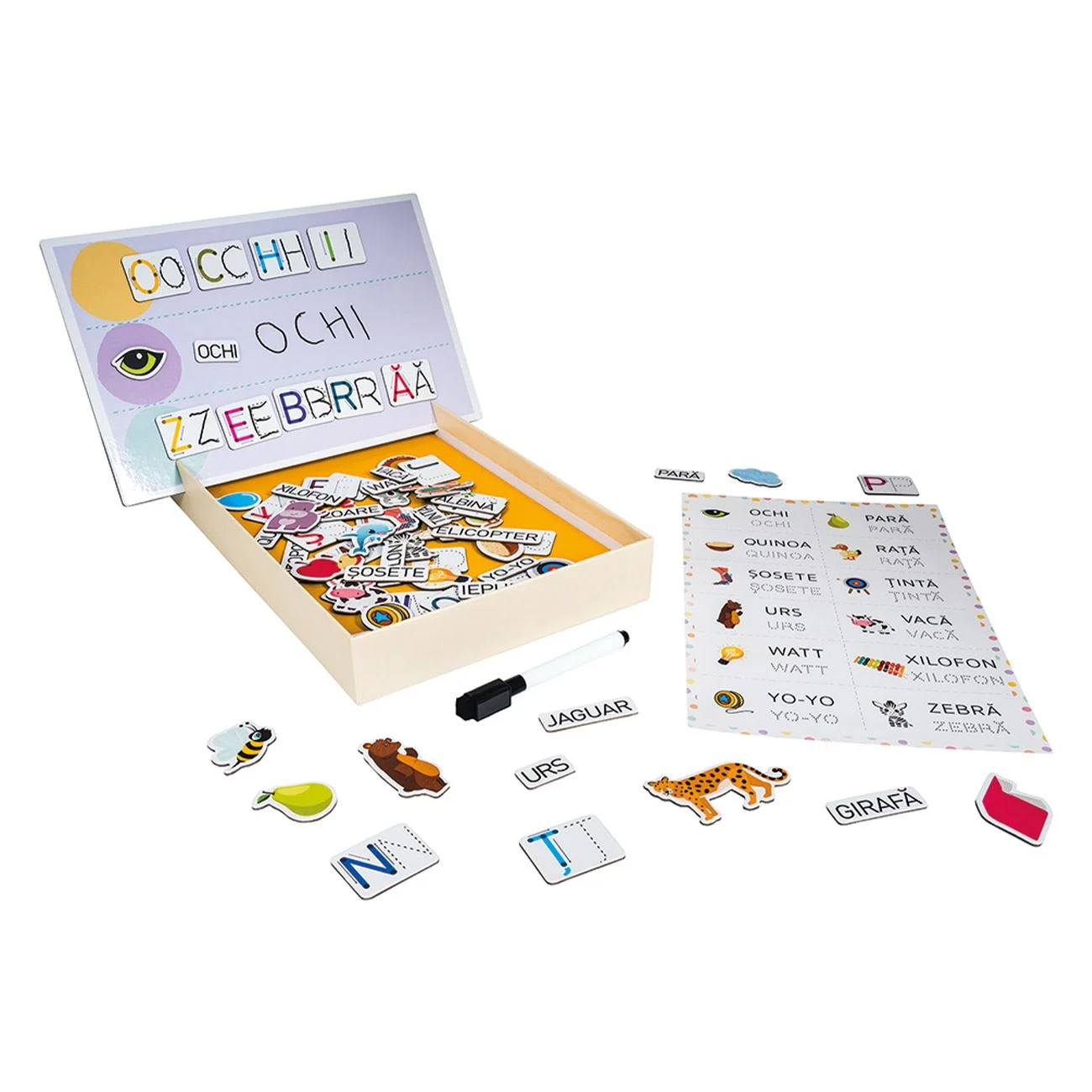 HappiHobbi Invat sa Scriu cu 83 de Magneti Educationali din Hartie - AS - poza 2