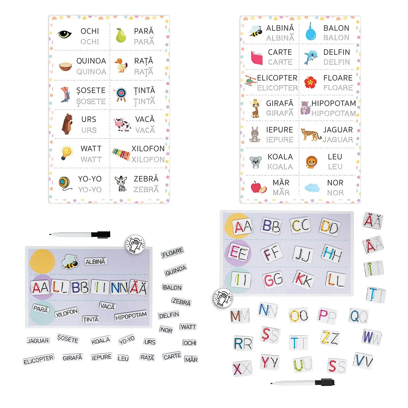 HappiHobbi Invat sa Scriu cu 83 de Magneti Educationali din Hartie - AS - poza 3