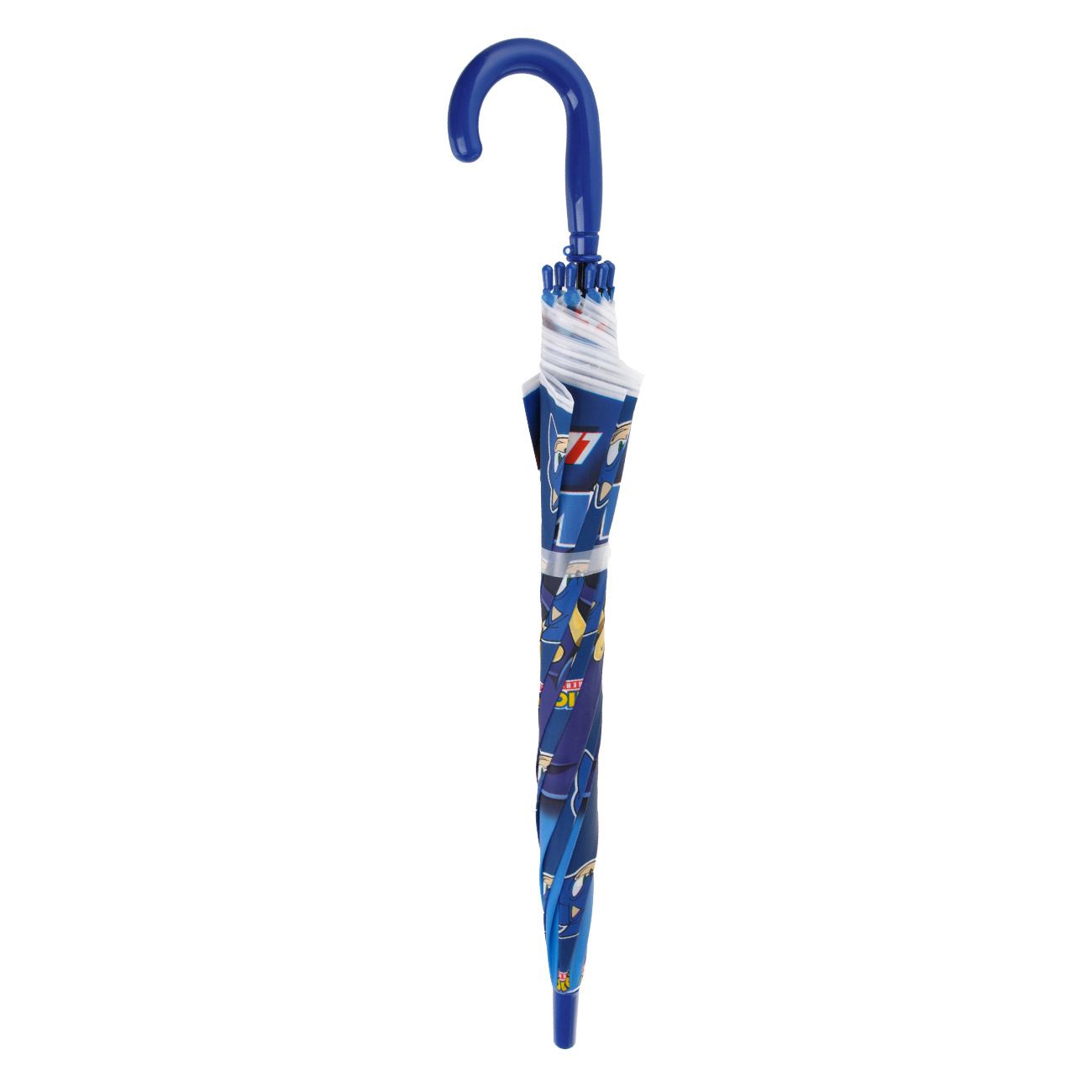 Umbrela de Ploaie Baston Automata Bleu cu Model Sonic pentru Copii 66cm - poza 3