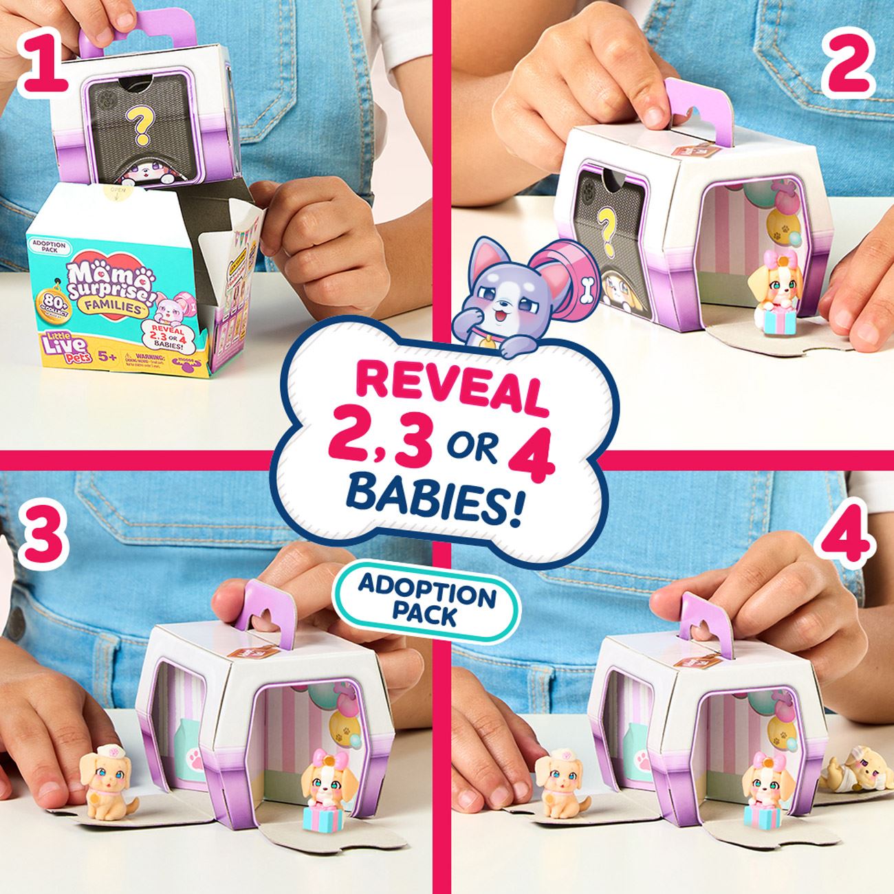 Little Live Pets Mama Surprise Families Catelusi - Giochi Preziosi - poza 3