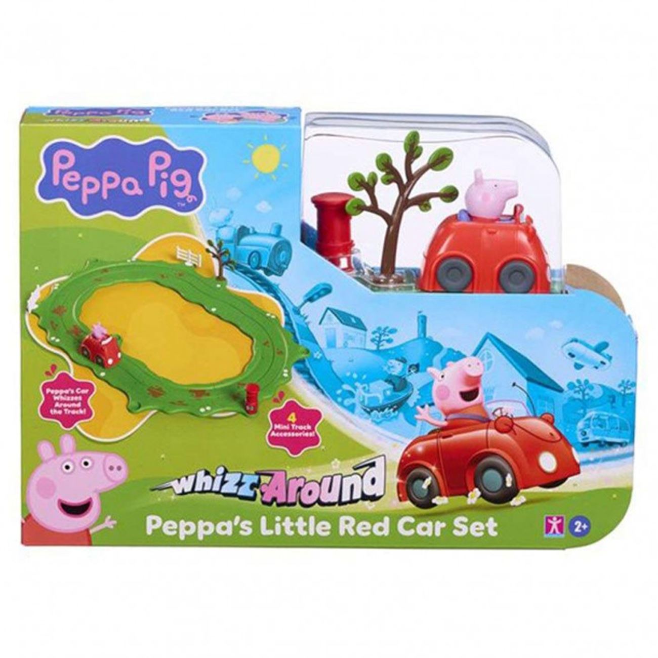 Peppa Pig Whizz Around Set cu Masina - Giochi Preziosi