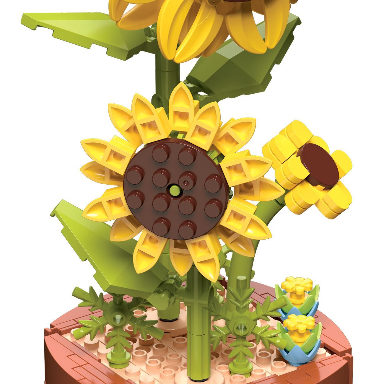Cuburi de Constructie Ghiveci cu Floarea Soarelui 28,4x11,3cm - 359 piese - poza 4