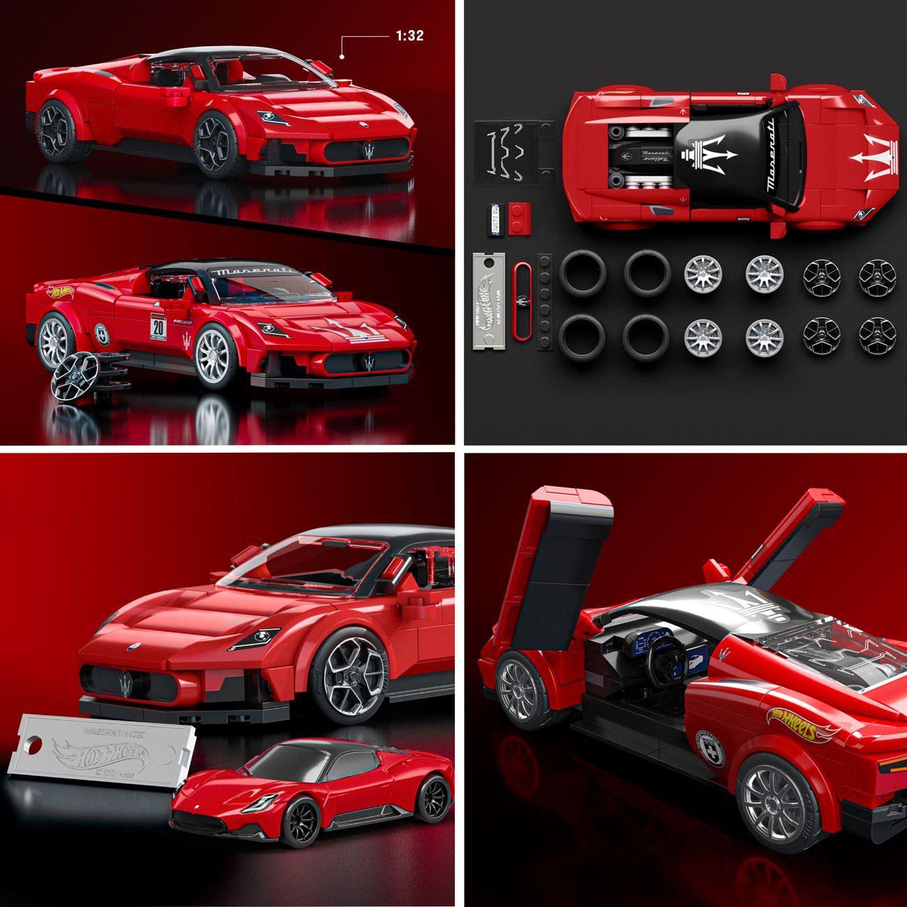 Set de Constructie Masini High Speed Maserati - Mattel - poza 2