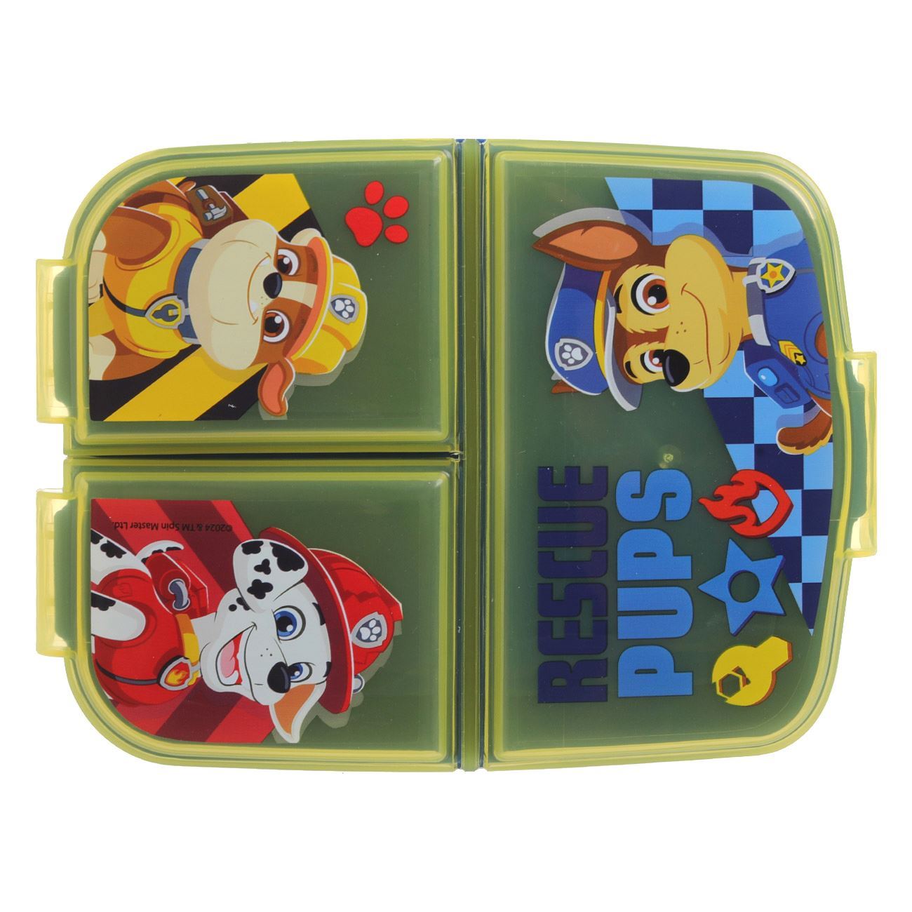 Caserola din Plastic cu 3 Compartimente Albastra Galbena Paw Patrol - 790ml - poza 3