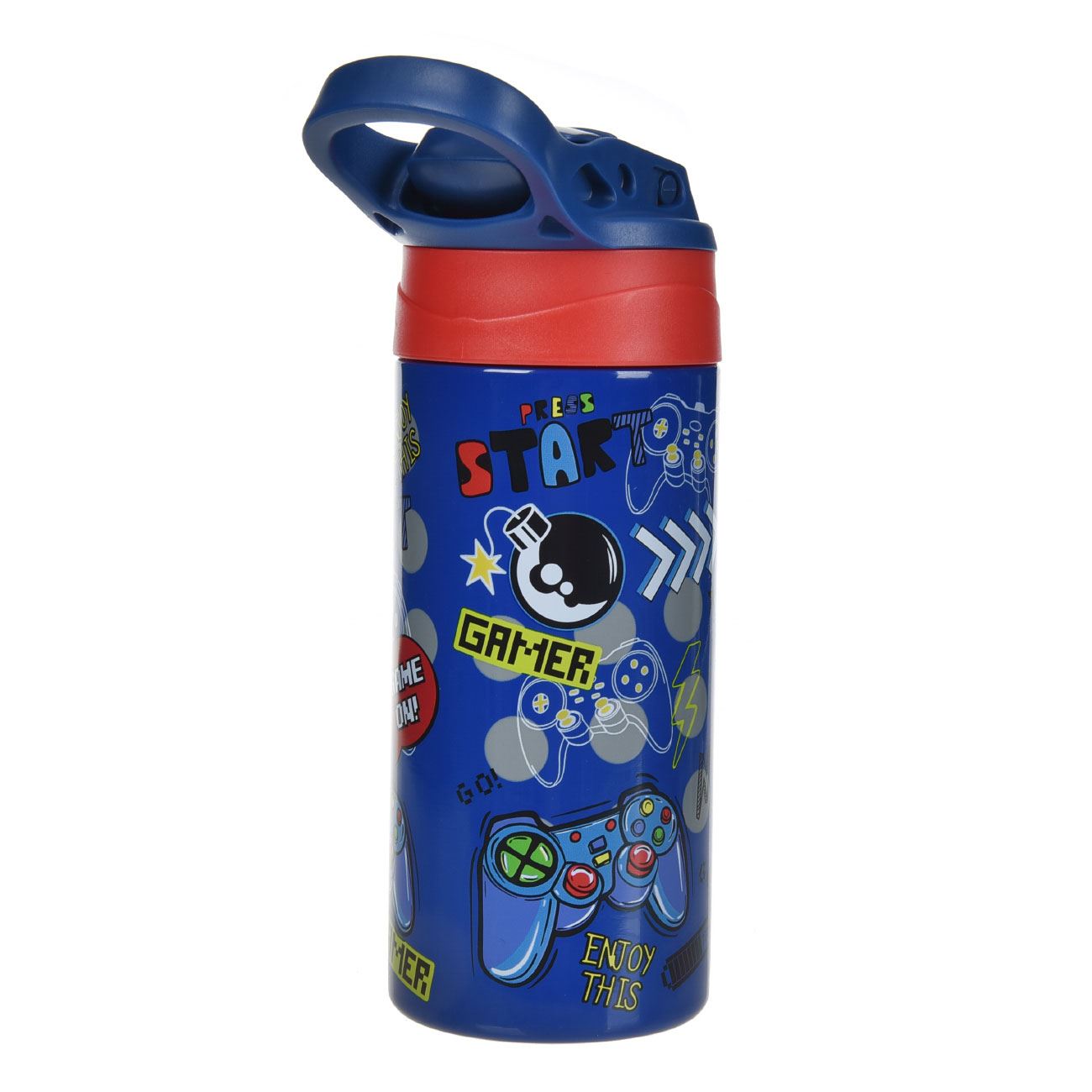 Sticla Apa izoterma din Otel Inoxidabil Pop Up cu Model Gamer 500ml - poza 3