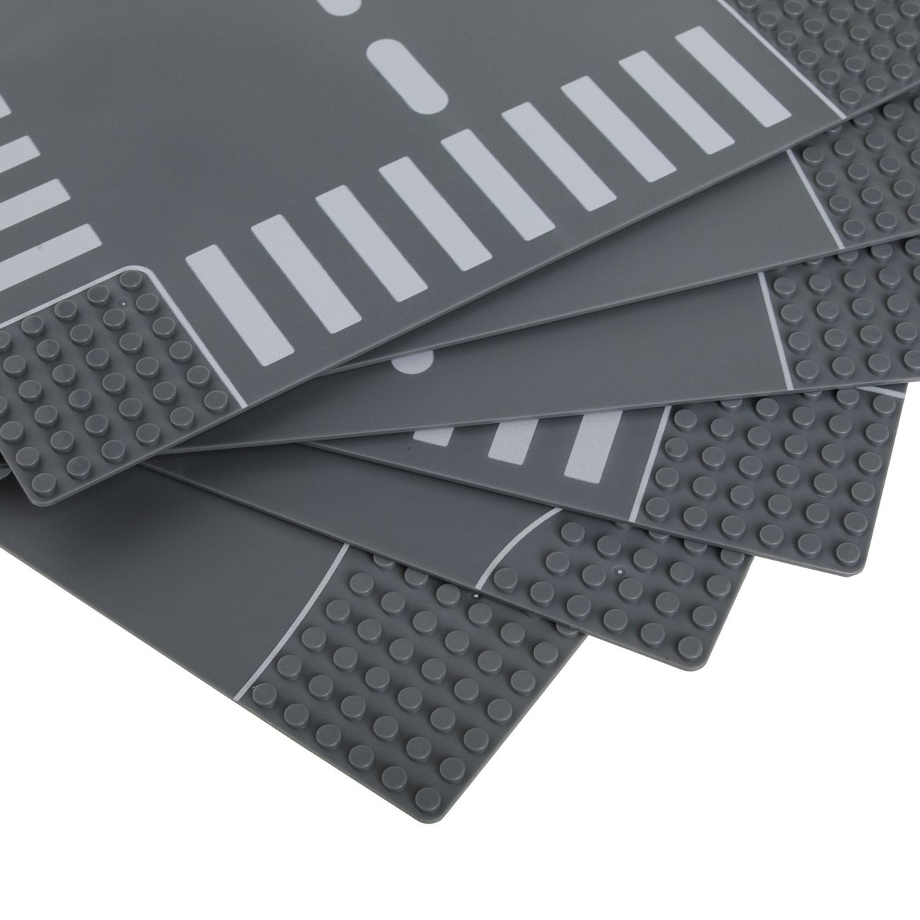 Set Placi Gri Albe cu Model Sosea pentru Caramizi de Constructie 25.5x25.5cm - 6buc - poza 2