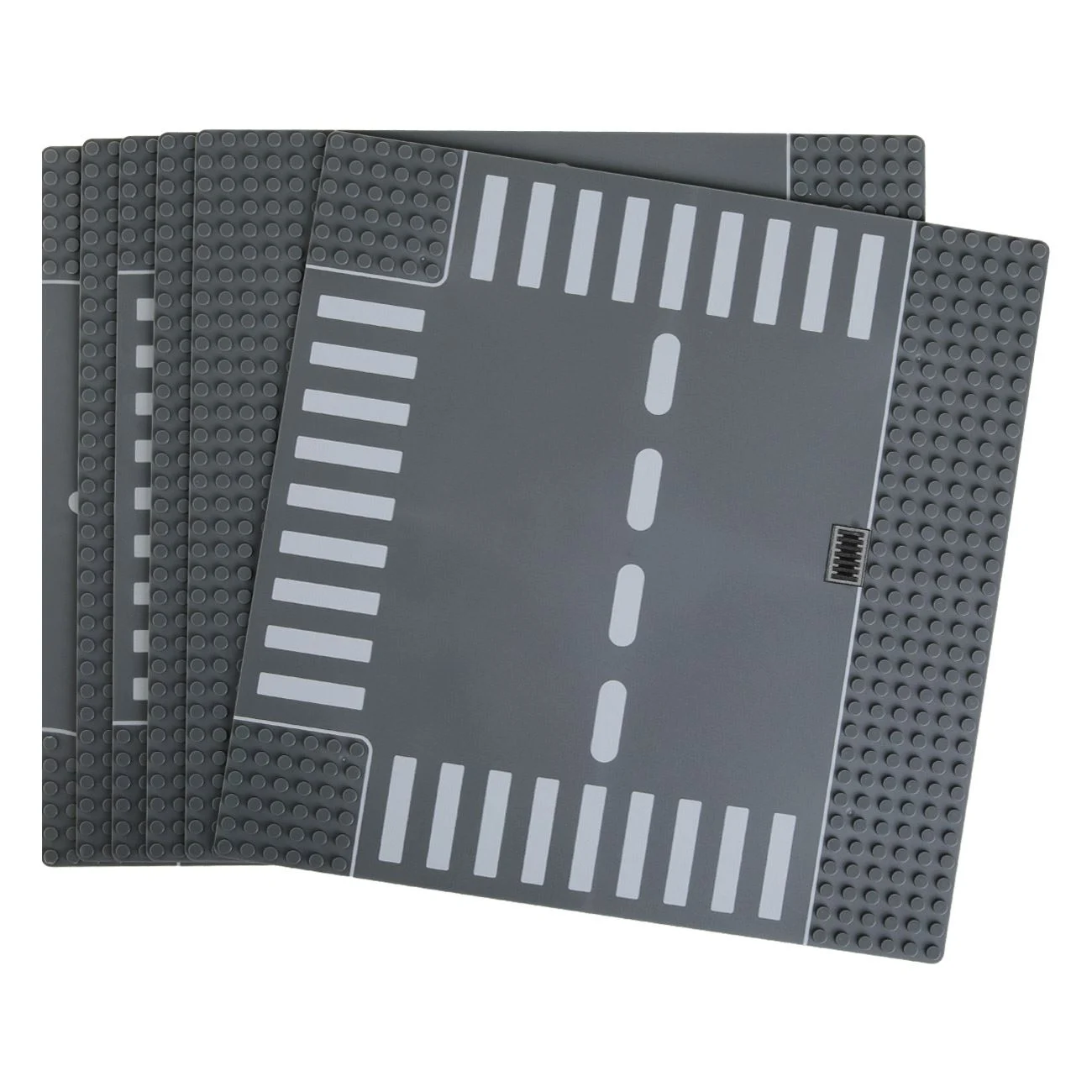 Set Placi Gri Albe cu Model Sosea pentru Caramizi de Constructie 25.5x25.5cm - 6buc - poza 3