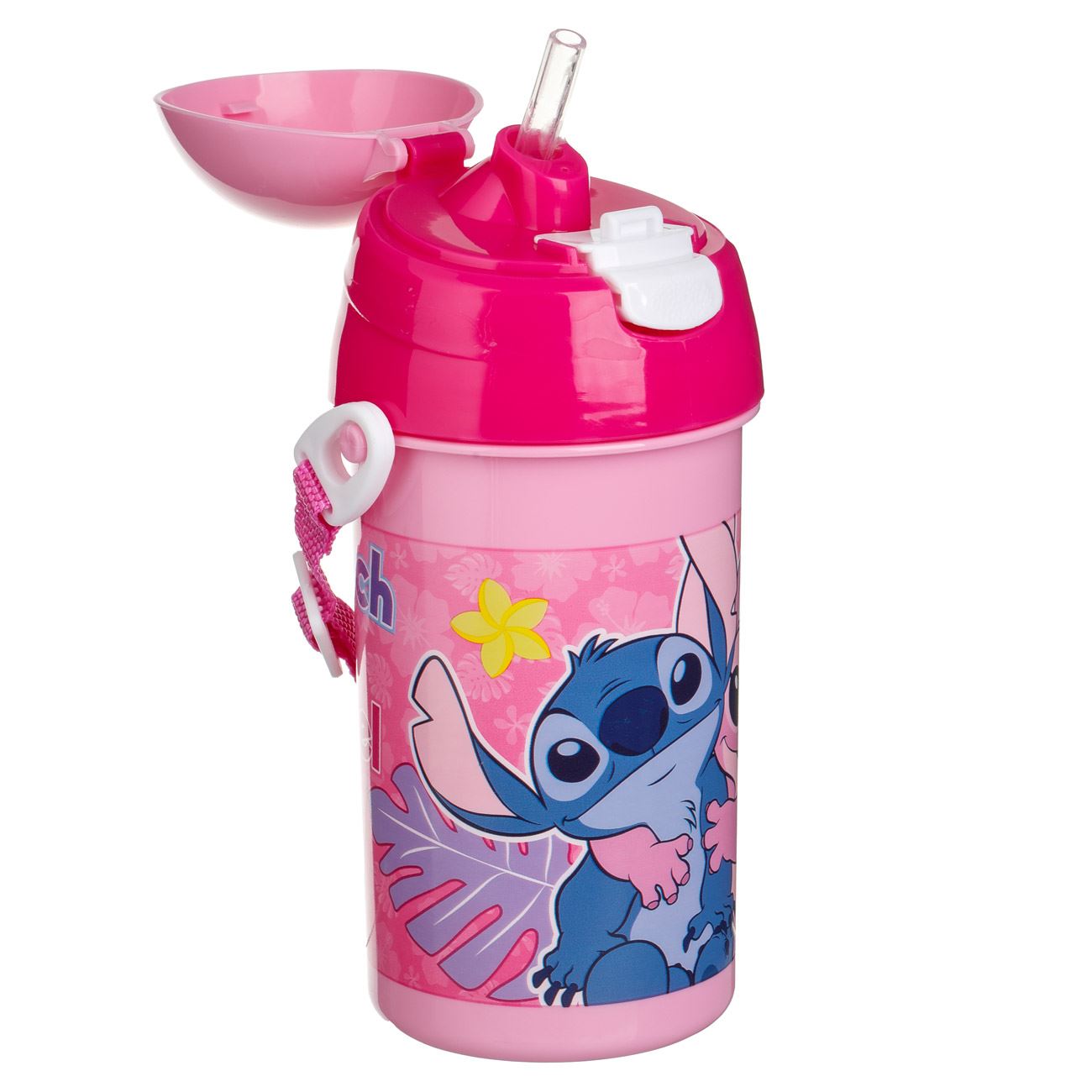 Sticla Apa Pop Up din Plastic cu Model Stitch pentru Copii 500ml - poza 2