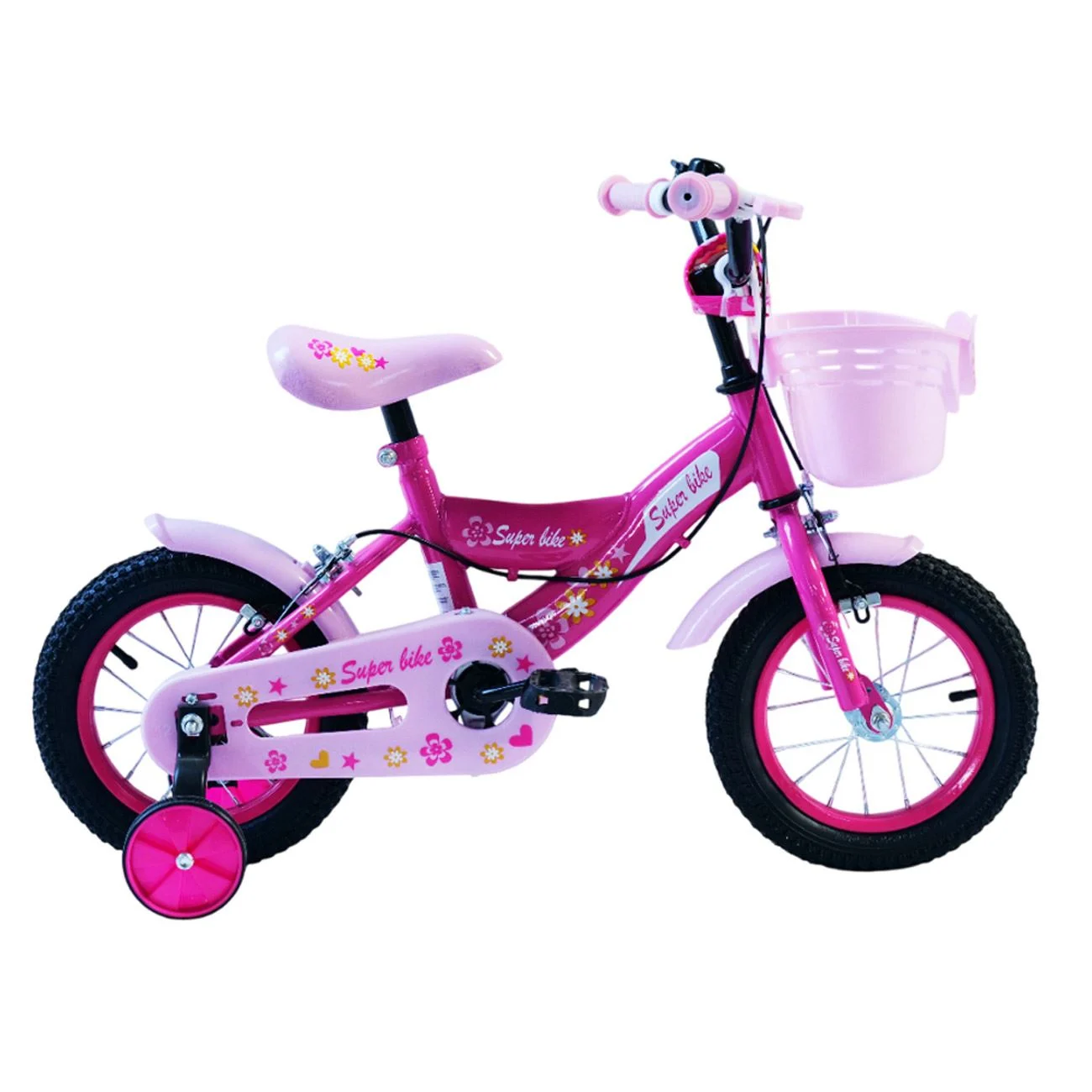 Bicicleta Fucsia cu Cos Roz pentru Copii - 12" - poza 2