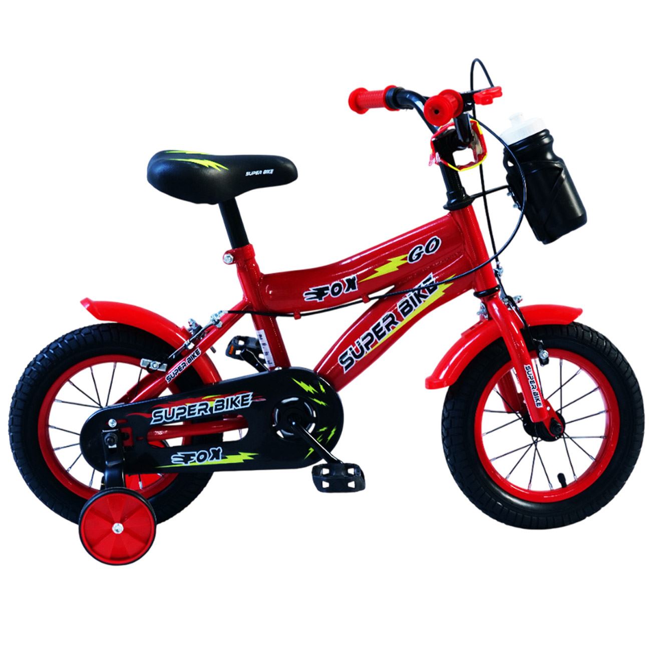 Bicicleta Rosie cu Sticla de Apa Neagra pentru Copii - 12" - poza 2