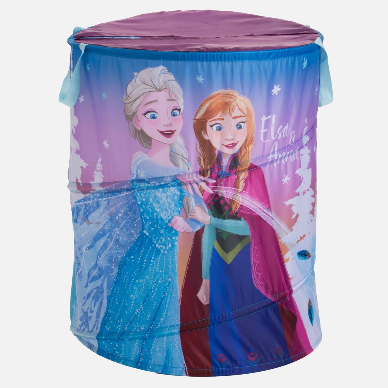 Cos Jucarii Textil Pliabil Albastru Frozen Ø46x57cm