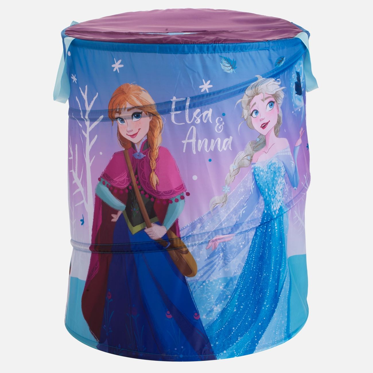 Cos Jucarii Textil Pliabil Albastru Frozen Ø46x57cm - poza 2