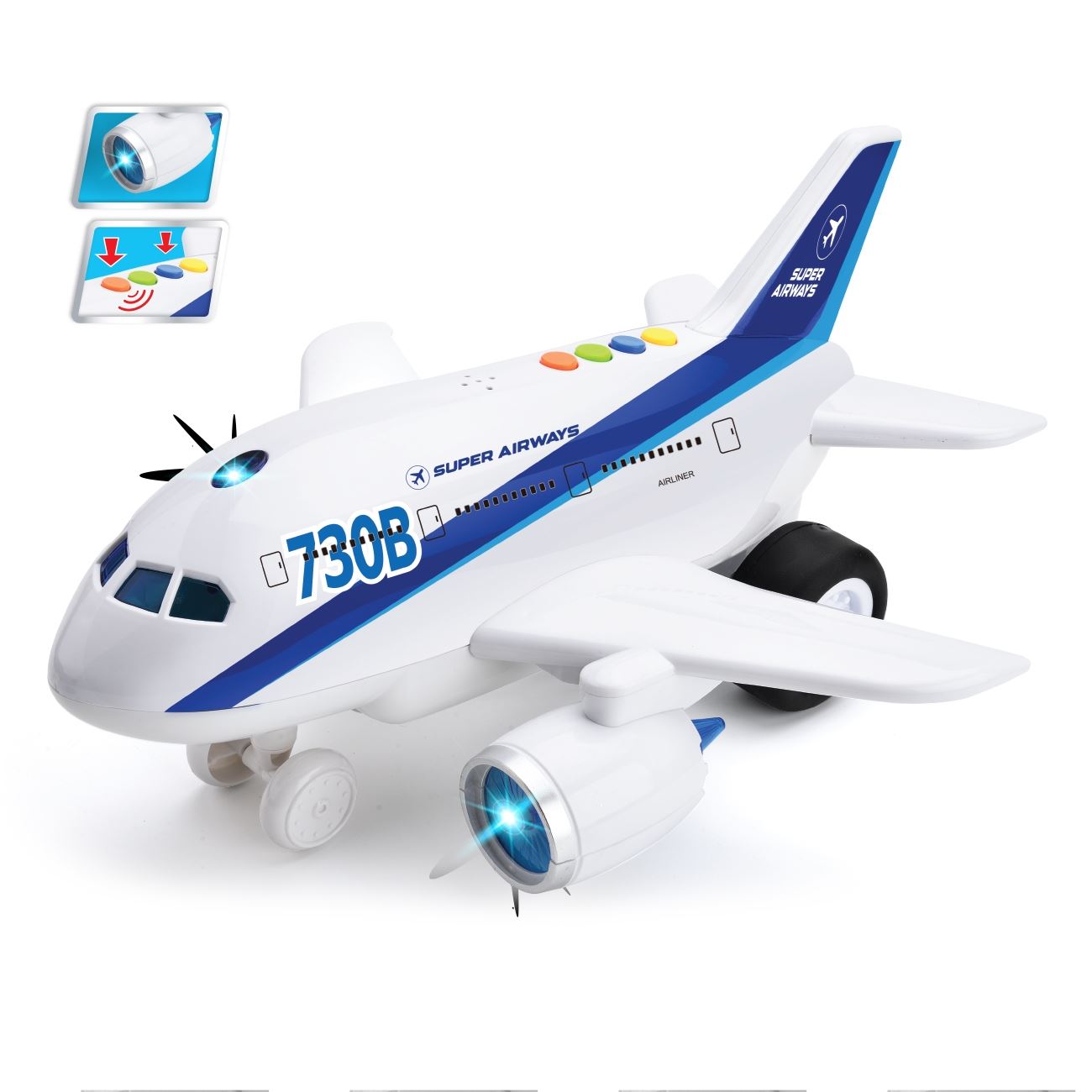 Avion Jumbo Nr.730B cu Sunet & Lumini
