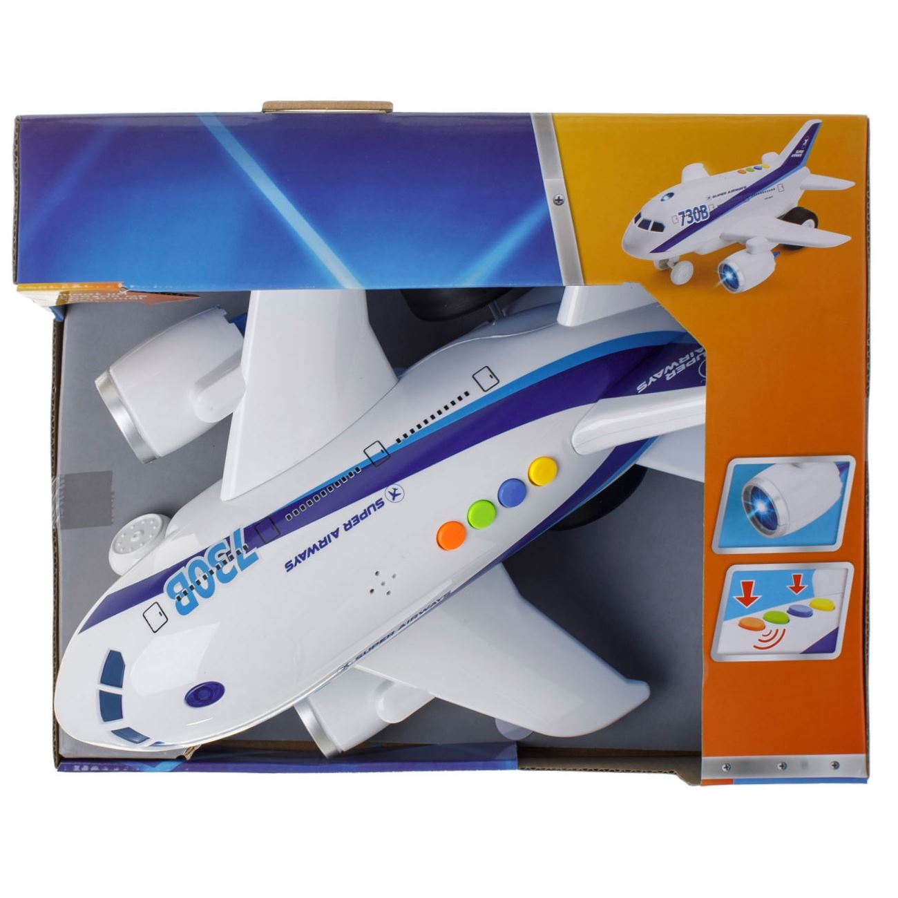 Avion Jumbo Nr.730B cu Sunet & Lumini - poza 2