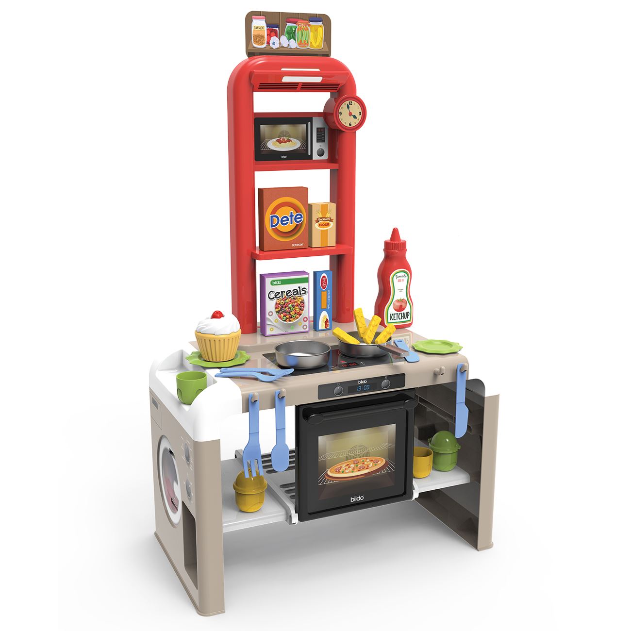 Set de Joaca 2 in 1 Bucatarie & Masina de Spalat - 39 piese