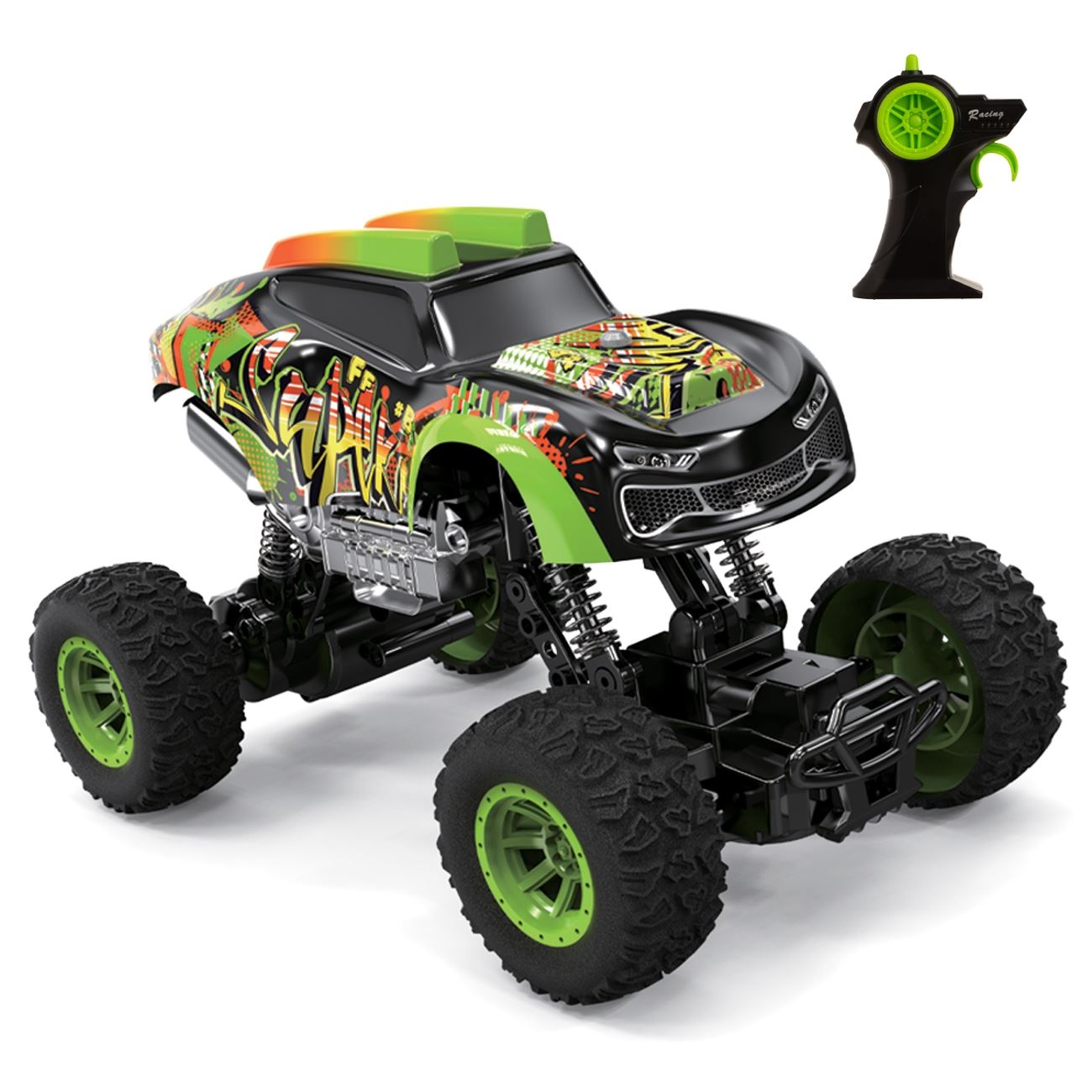 Vehicul Stunt cu Telecomanda Amortizoare Mari & Lumina 2.4Ghz