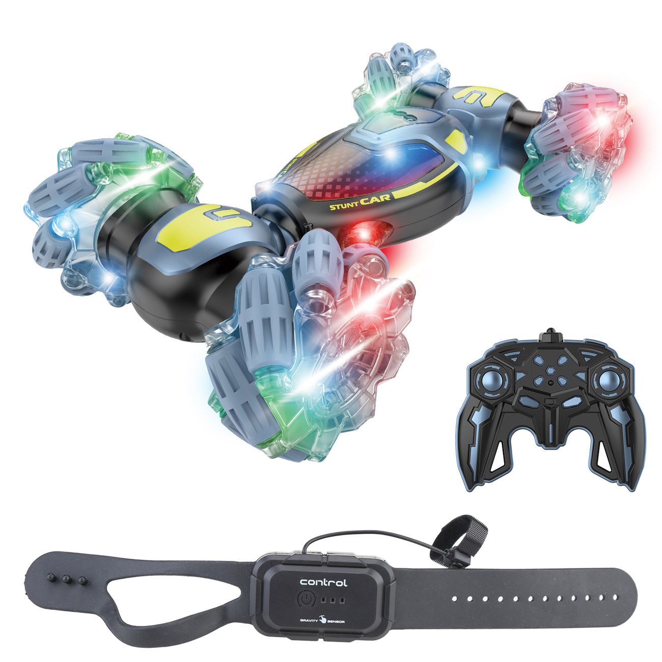 Masina Stunt Car pentru Acrobatii cu 3 Moduri de Control Sunet & Lumini