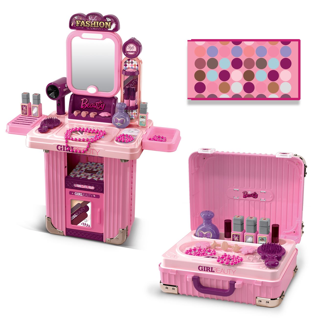 Set Calatorie Valiza Machiaj 3 in 1 de Joaca