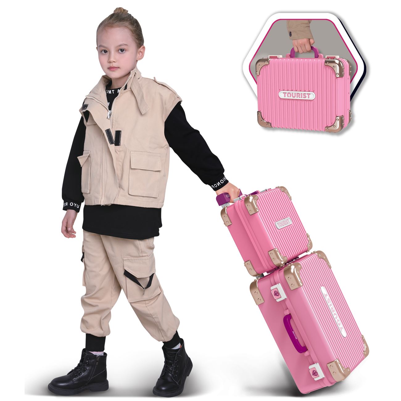 Set Calatorie Valiza Machiaj 3 in 1 de Joaca - poza 2