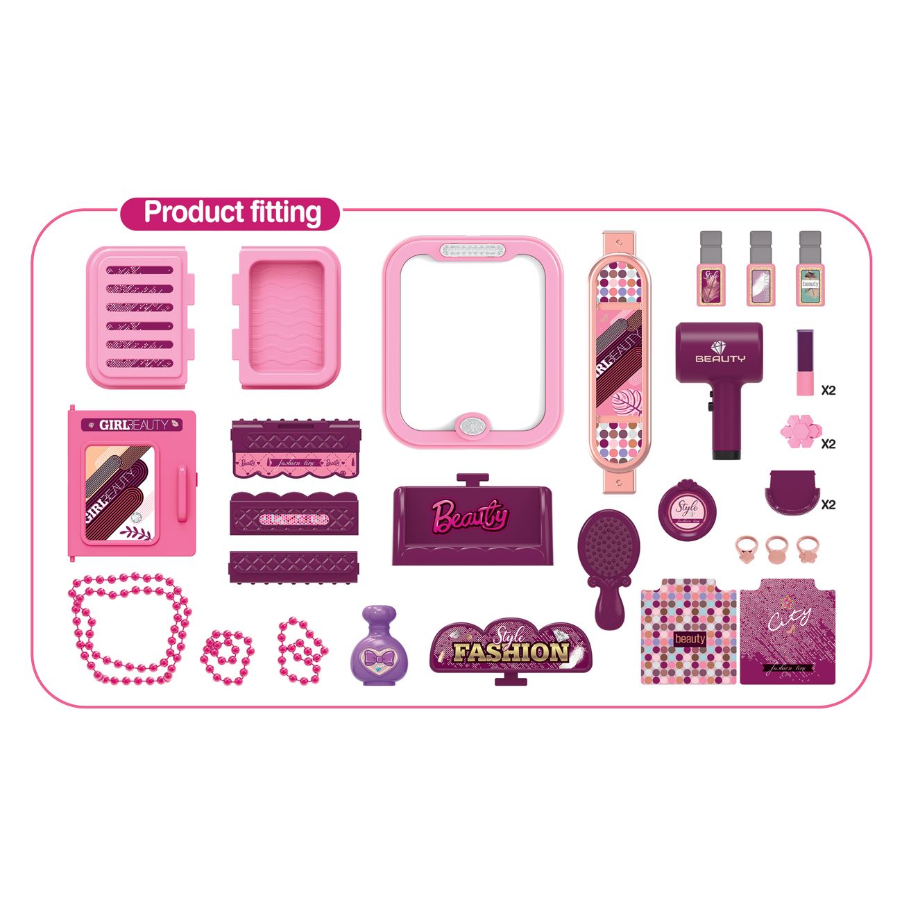 Set Calatorie Valiza Machiaj 3 in 1 de Joaca - poza 3