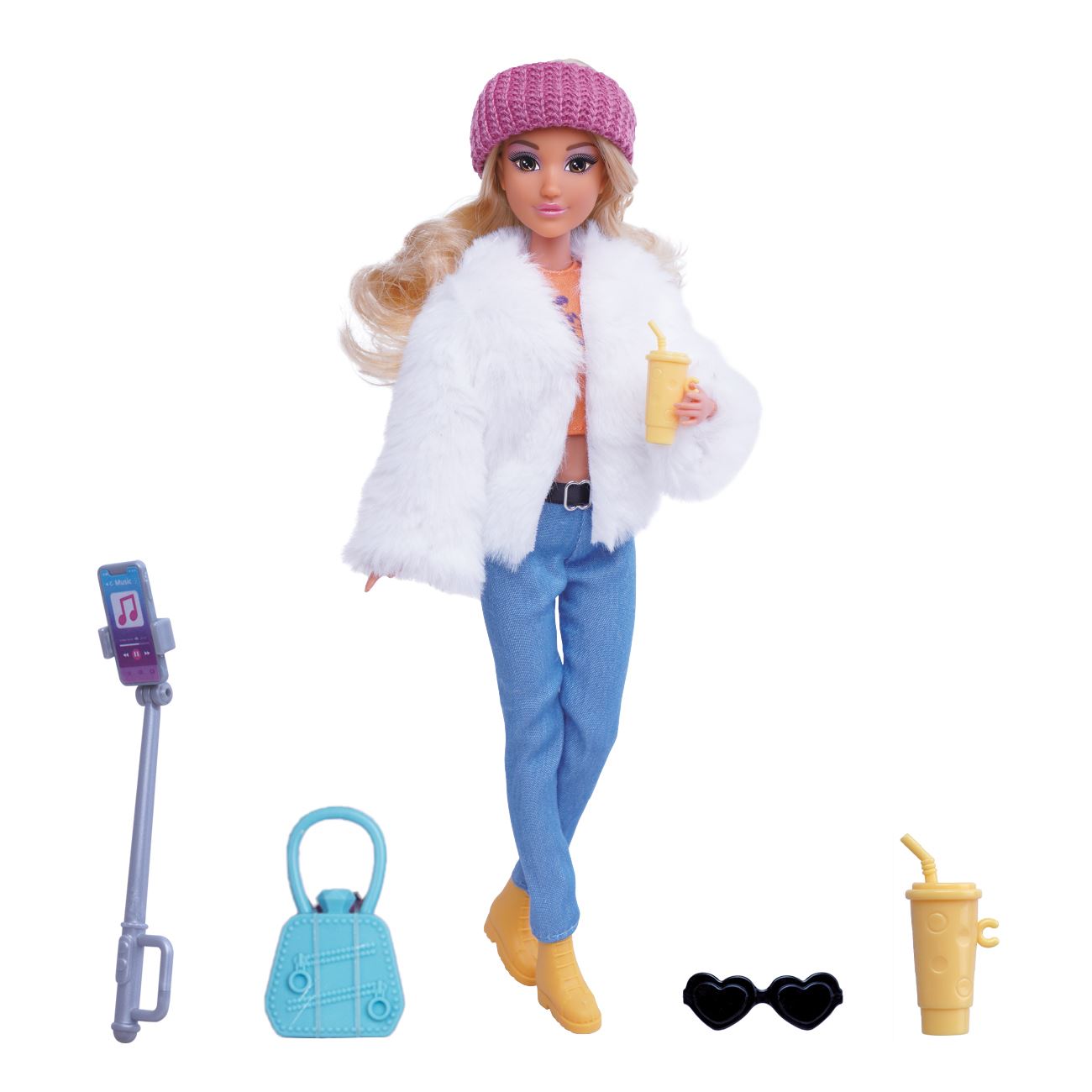Papusa Manechin cu Outfit de Iarna & Accesorii