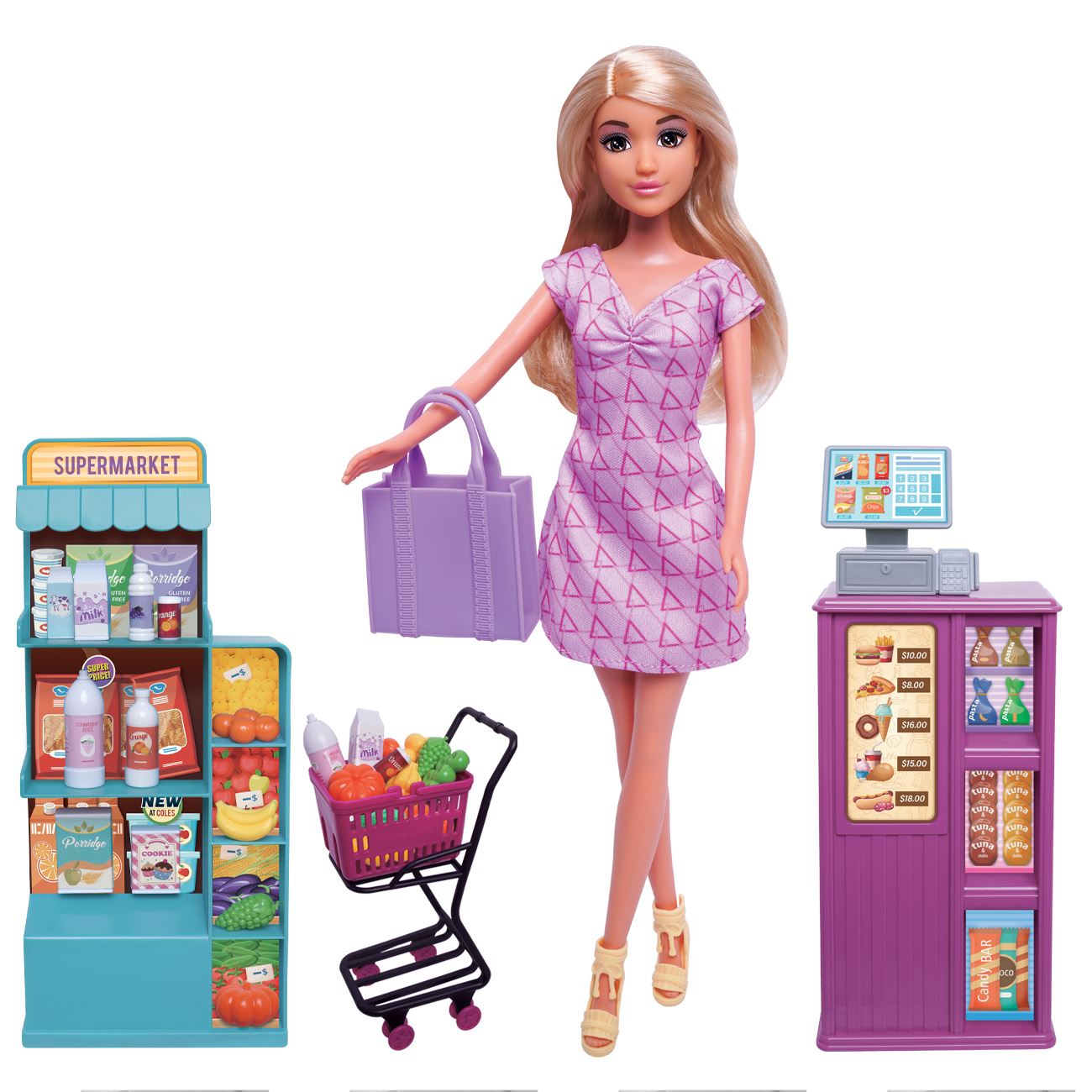 Papusa Manechin la Super Market cu Accesorii