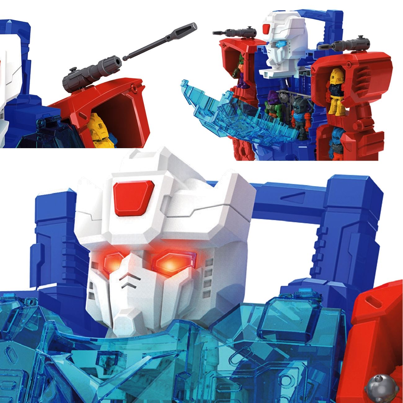 Robot Gigant cu Transformare si 10 Figurine Sunete & Lumini - poza 4