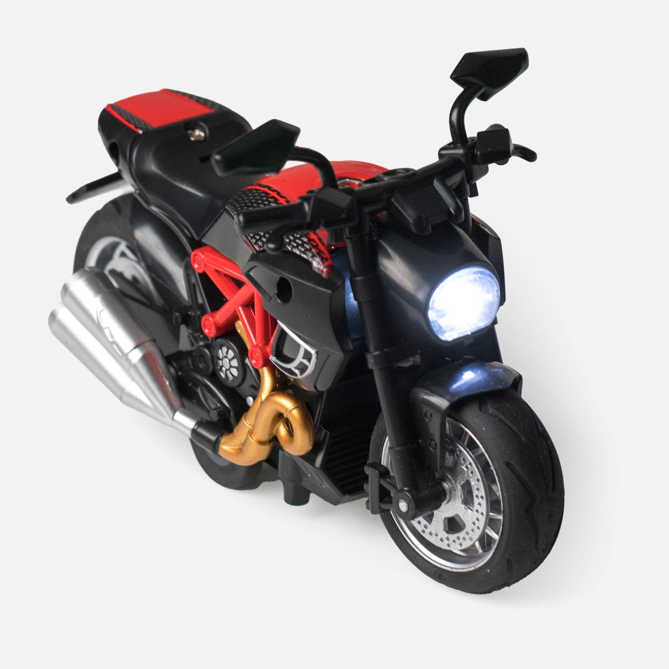 Jucarie Motocicleta Rosie cu Lumina - poza 3