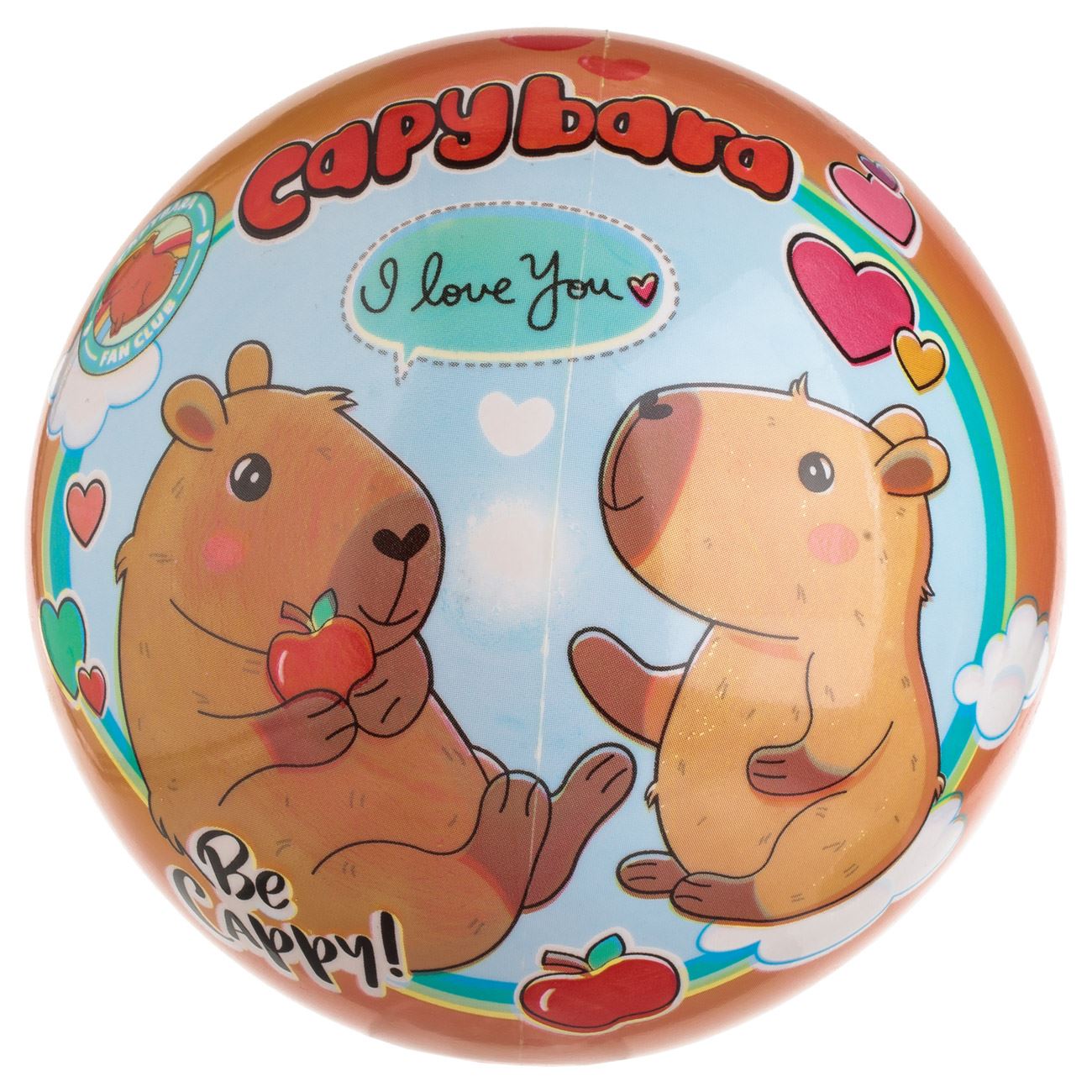 Minge din Plastic Ciel Portocalie cu Model Capybara Ø23cm