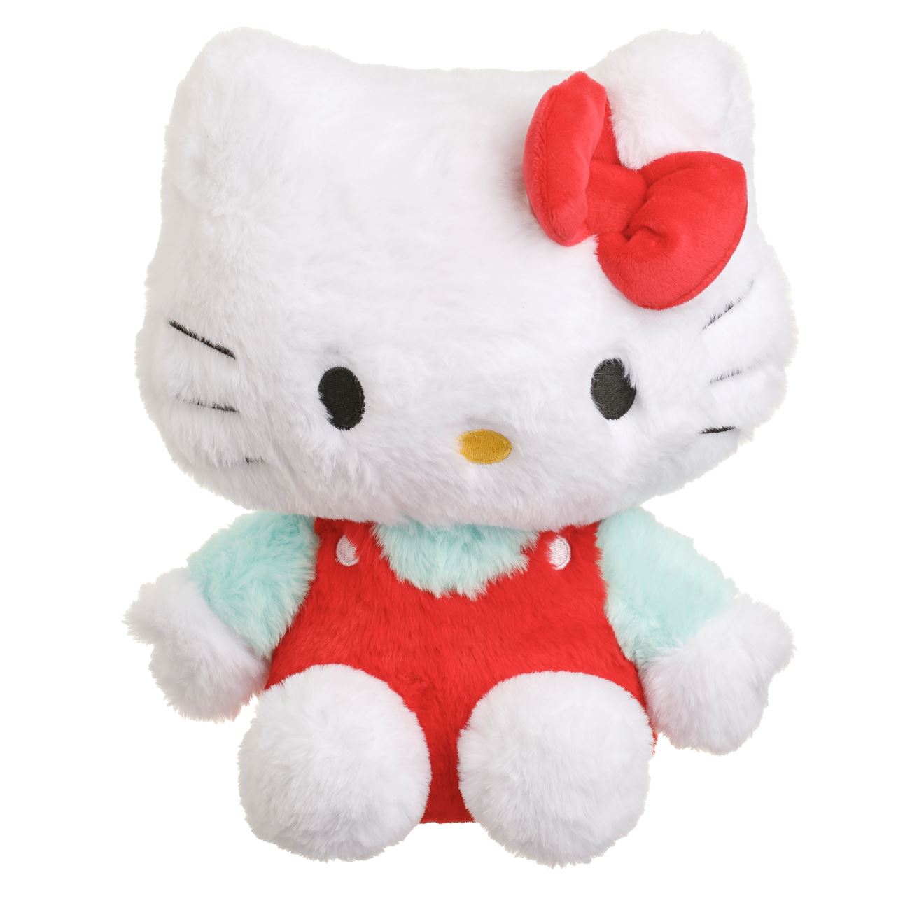 Figurina de Plus Hello Kitty cu Rochie Rosie 28cm